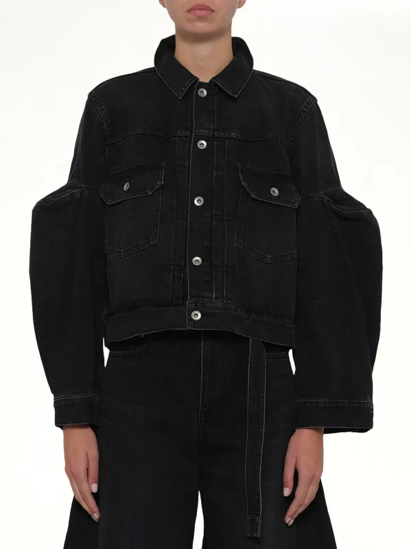 Denim Jacket in Black made by Sacai