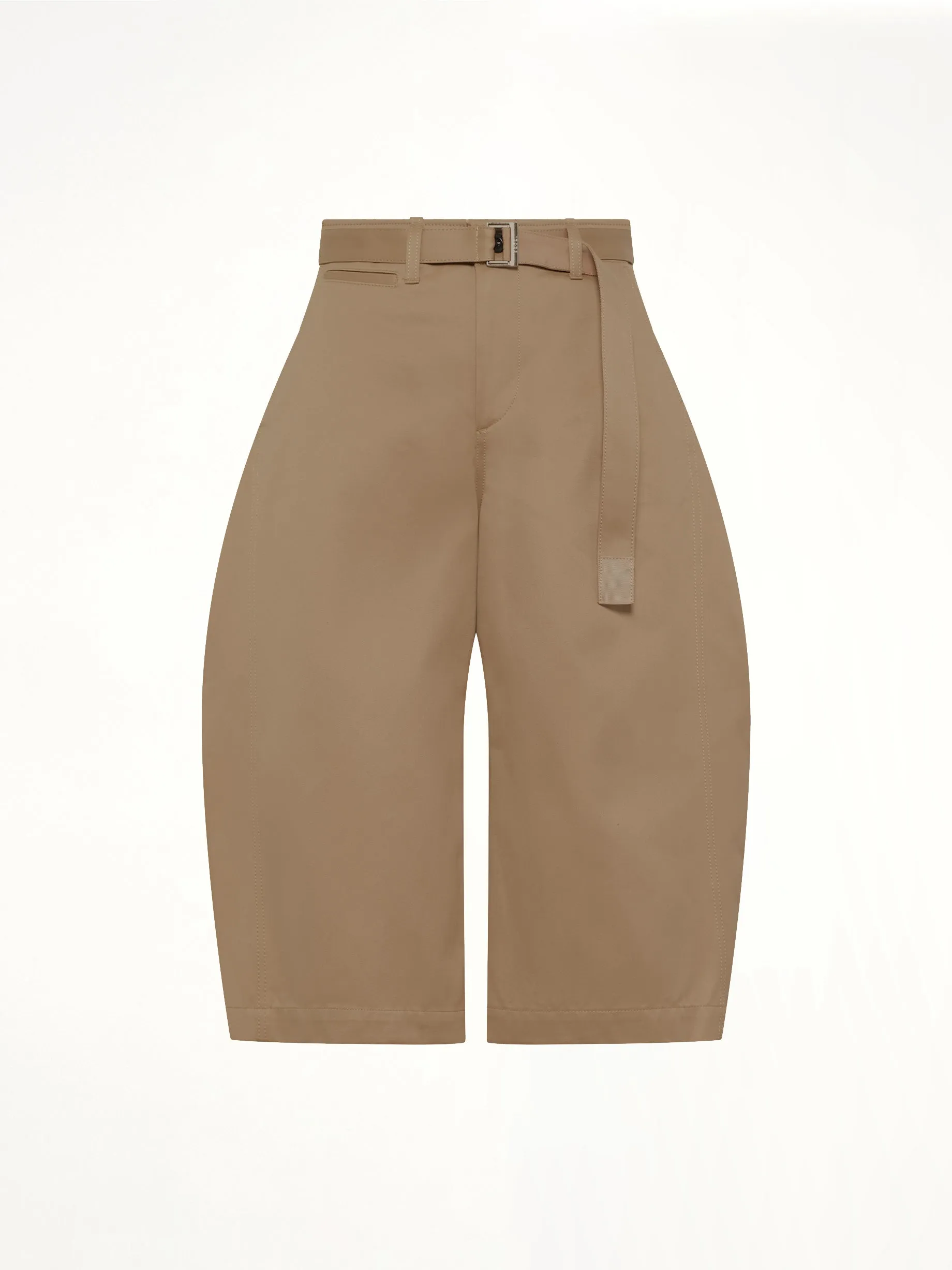 Cotton Chino Barrel Bermuda Shorts in Beige sold by MARAIS product image thumbnail 2