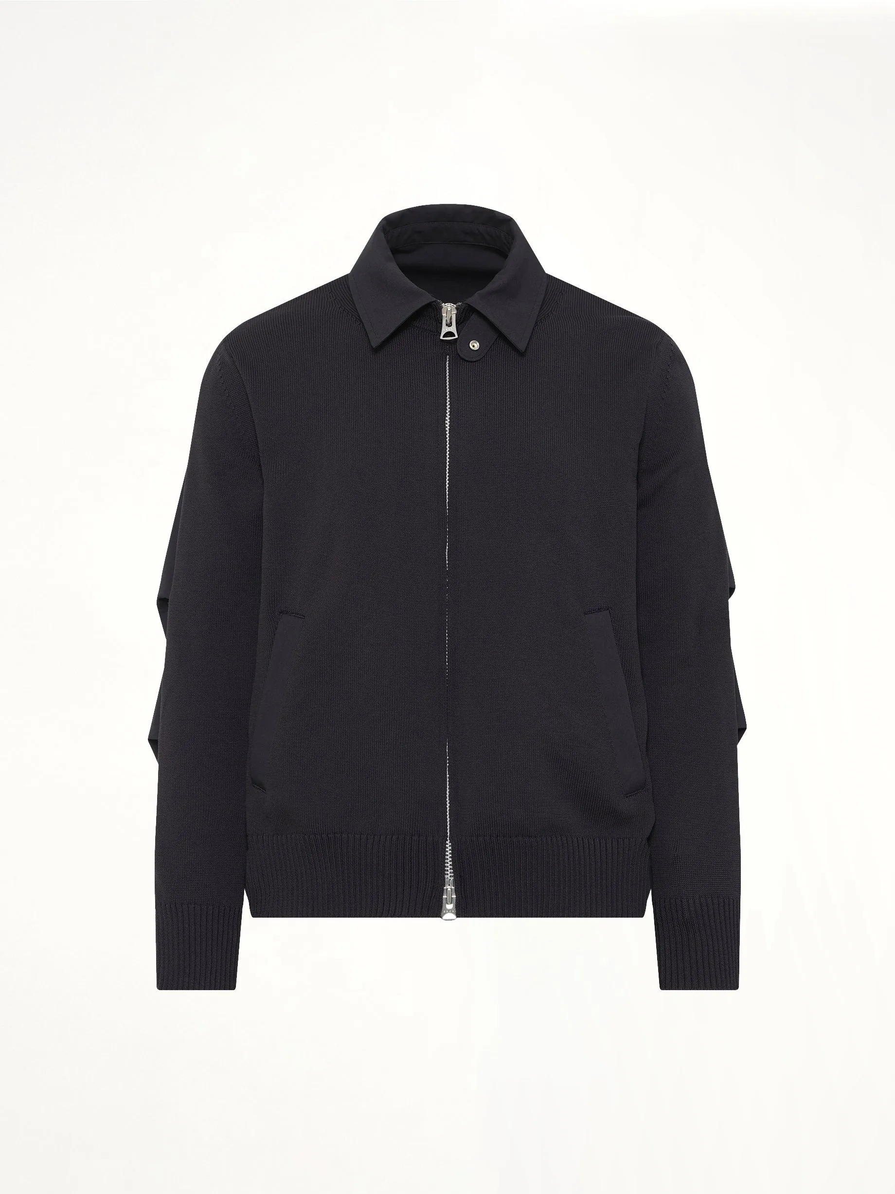 Weathercloth x Knit Blouson in Black sold by MARAIS product image thumbnail 2