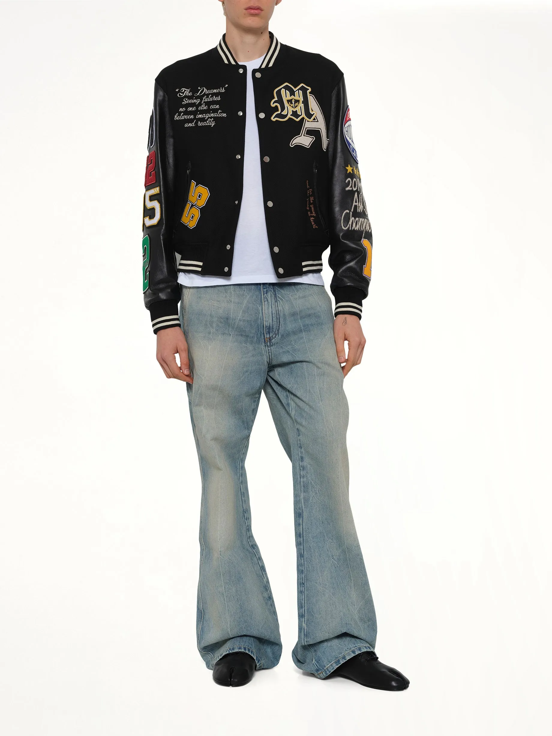 Varsity Patch Jacket in Black sold by MARAIS product image thumbnail 4