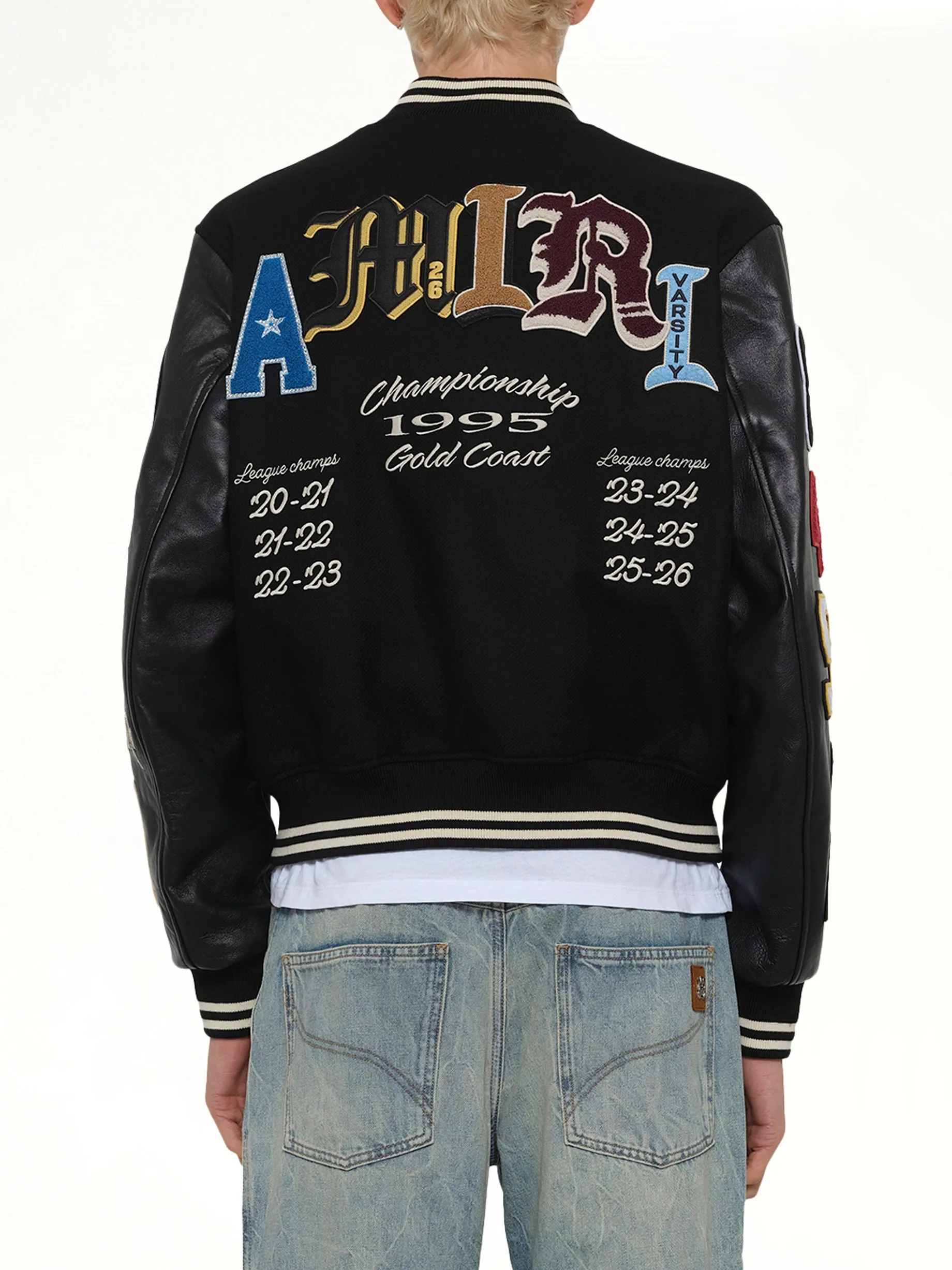 Varsity Patch Jacket in Black sold by MARAIS product image thumbnail 5