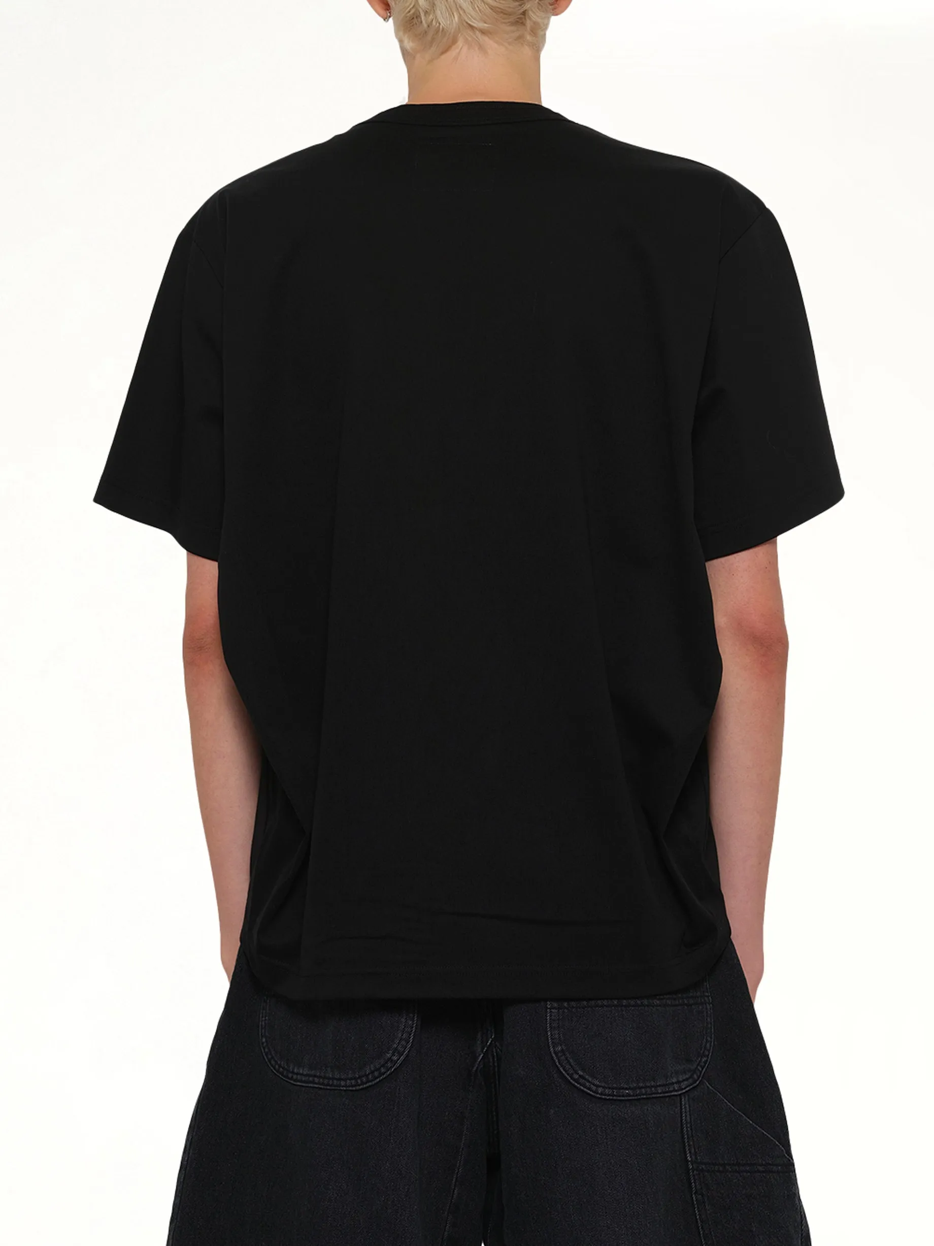 Cotton Jersey T-Shirt in Black sold by MARAIS product image thumbnail 5