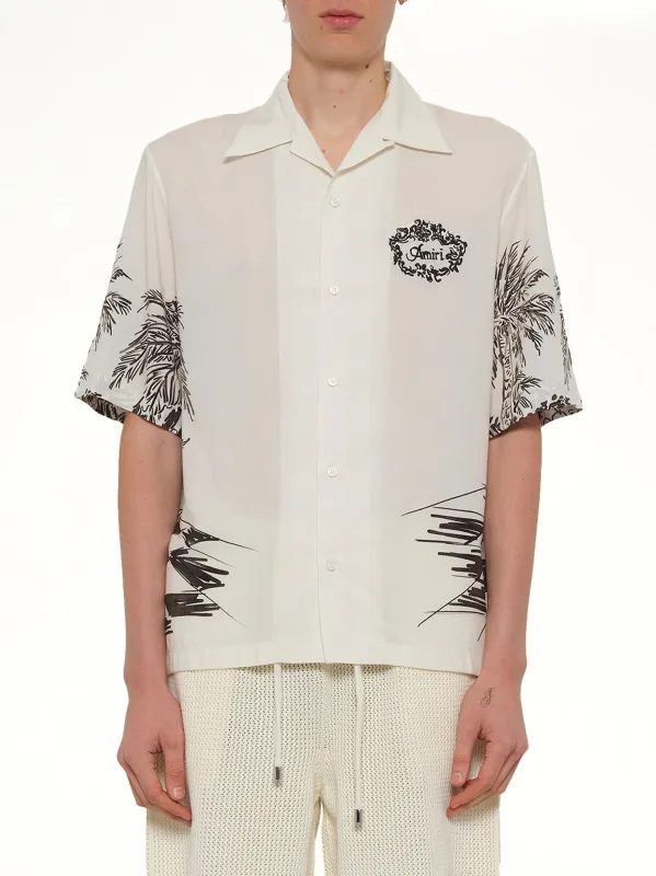 Chateau Sketch Camp Shirt in Ivory sold by MARAIS