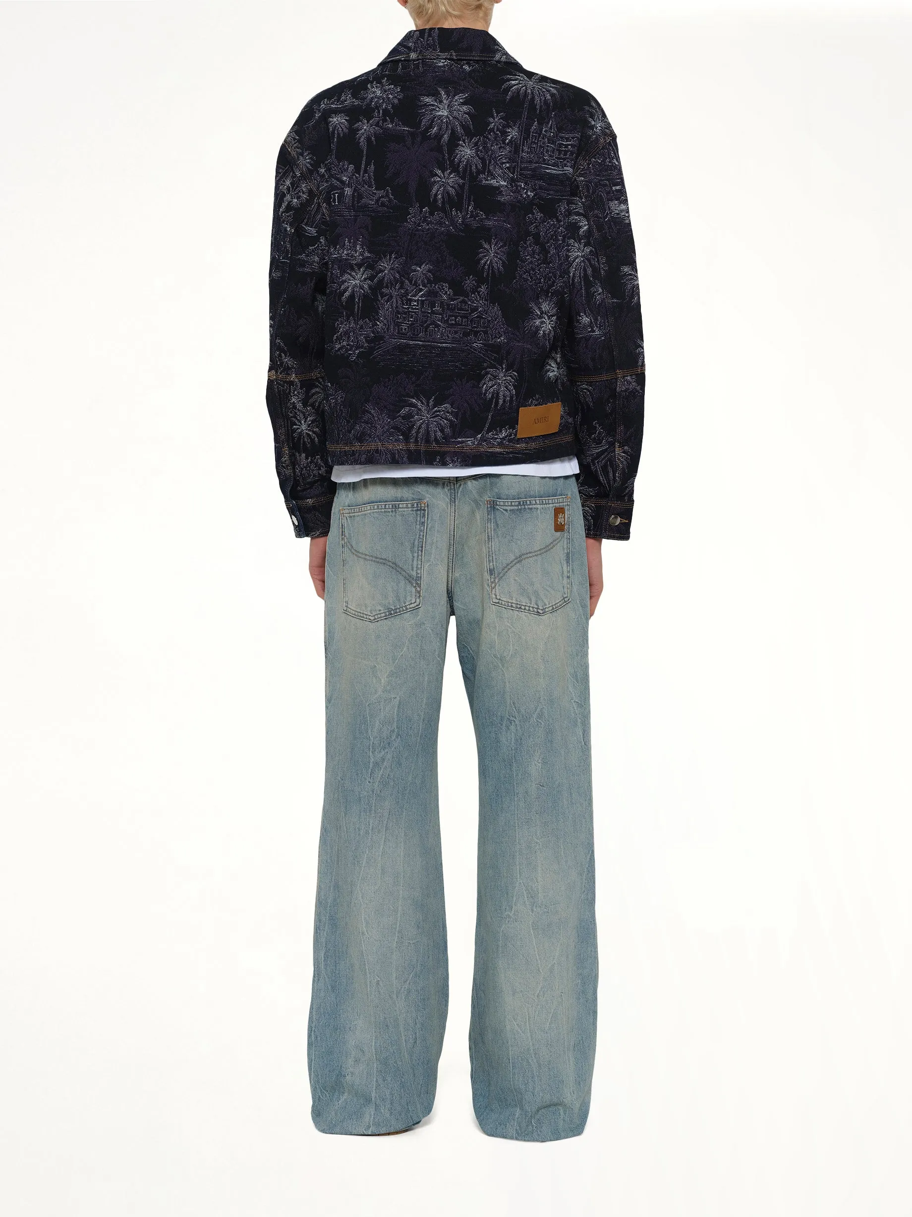 Chateau Palms Jacquard Jacket in Indigo sold by MARAIS product image thumbnail 5