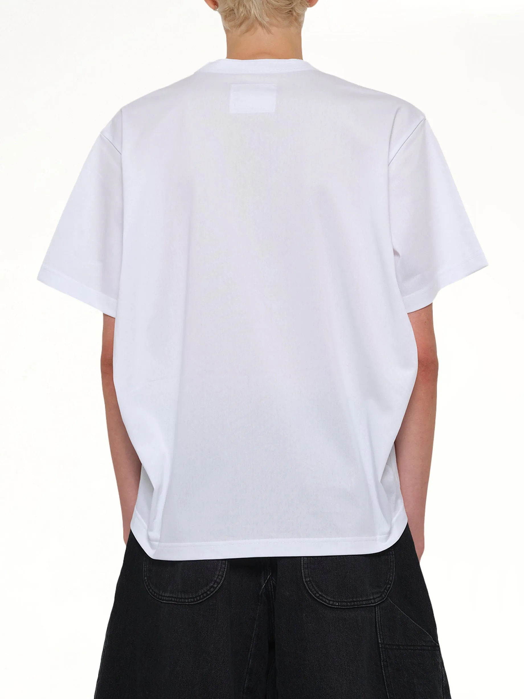 Cotton Jersey T-Shirt in White sold by MARAIS product image thumbnail 5