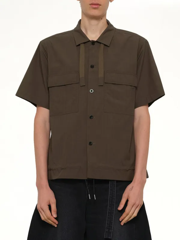 Cotton Typewriter Shirt in Taupe made by Sacai