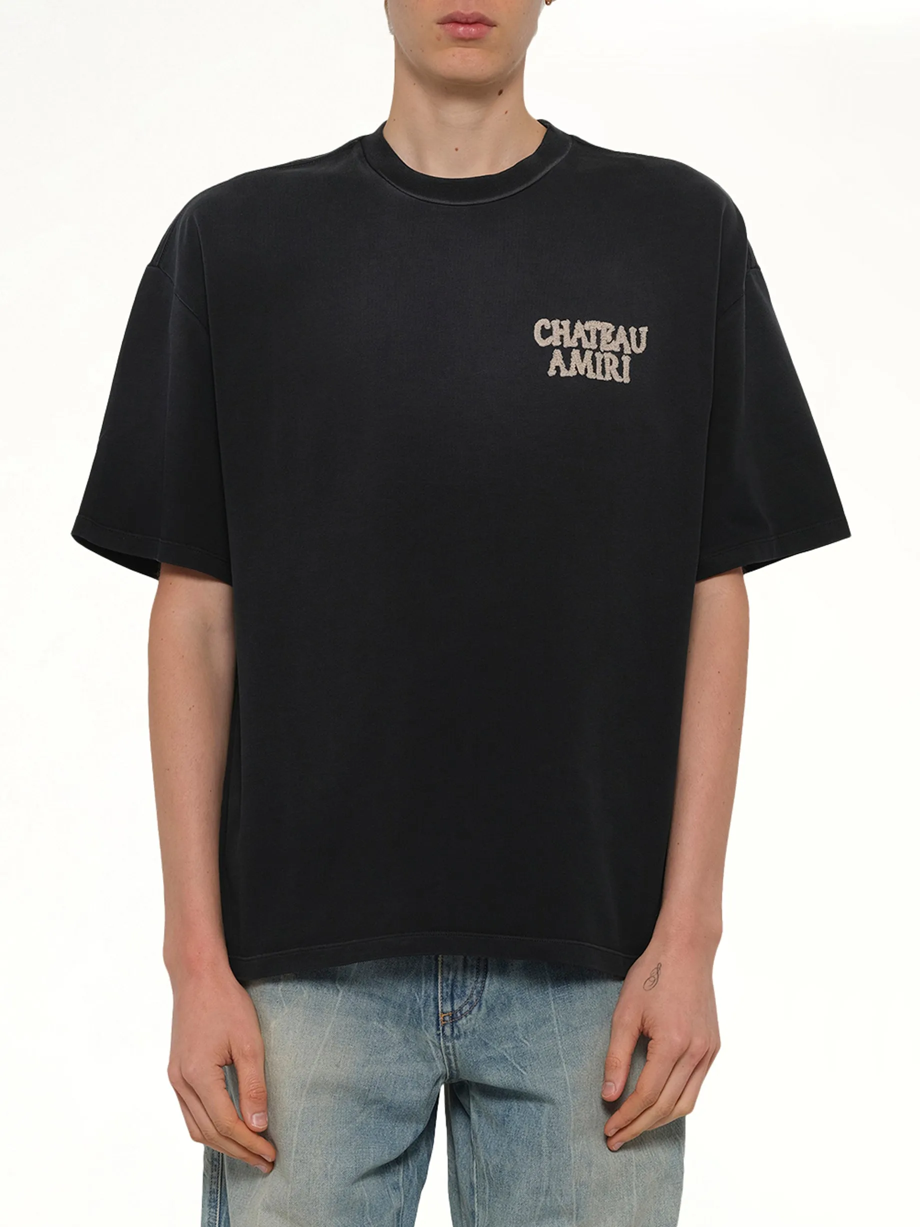 Chateau Amiri Oversized T-Shirt in Black sold by MARAIS