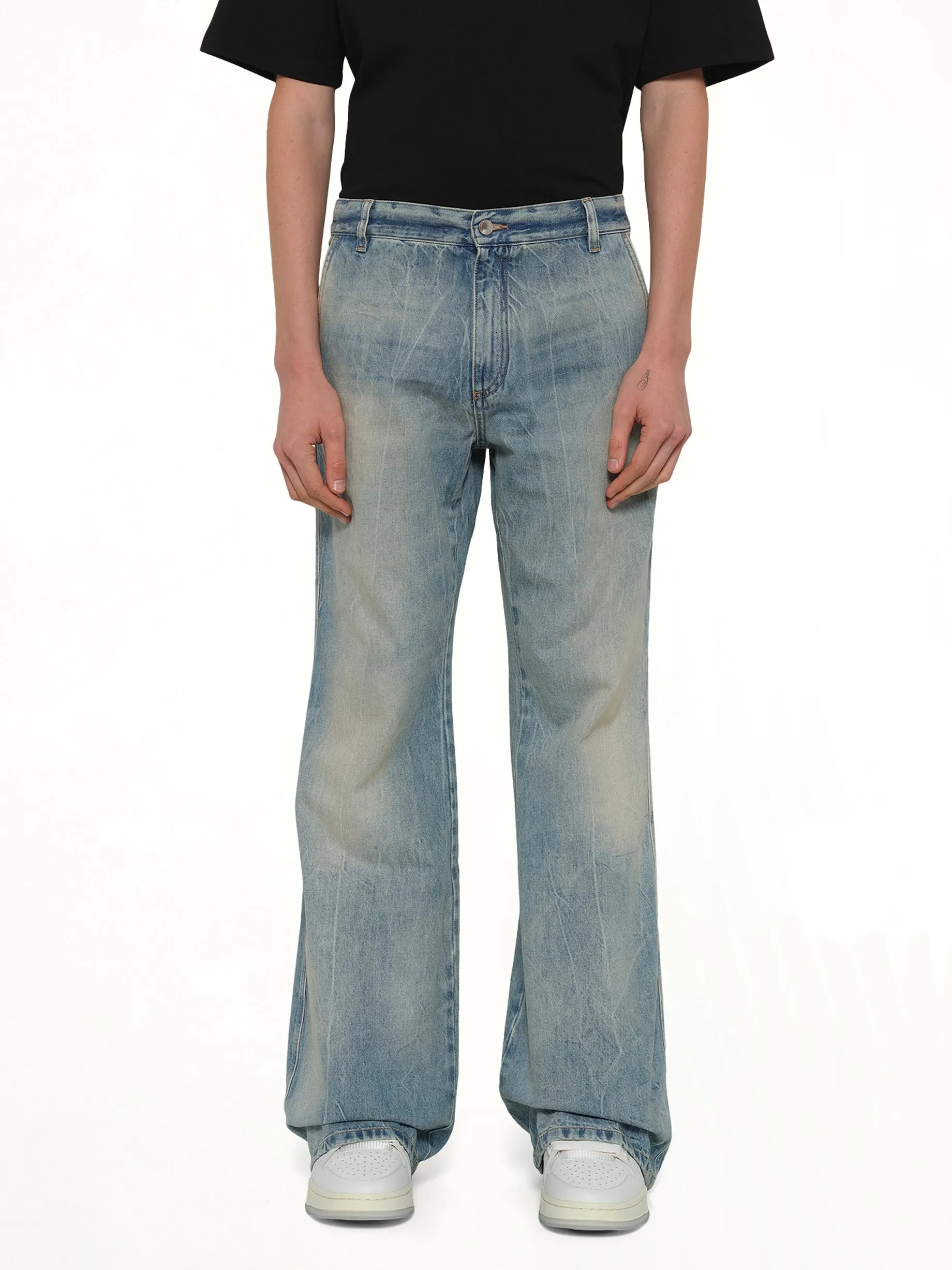 Boot Cut Jeans in Retro Indigo sold by MARAIS