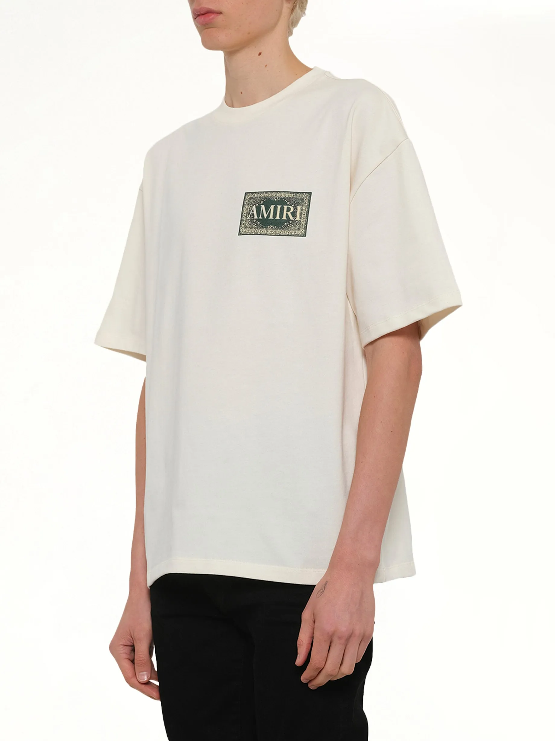 Bandana Oversized T-Shirt in Ivory sold by MARAIS product image thumbnail 3