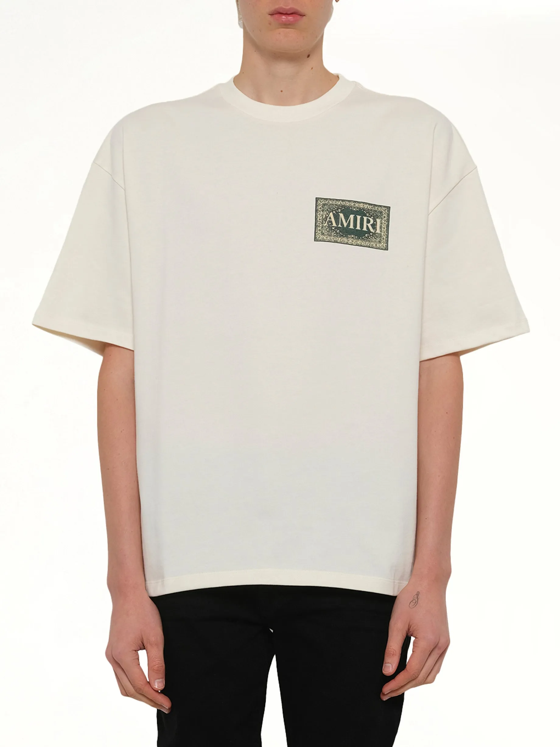 Bandana Oversized T-Shirt in Ivory sold by MARAIS