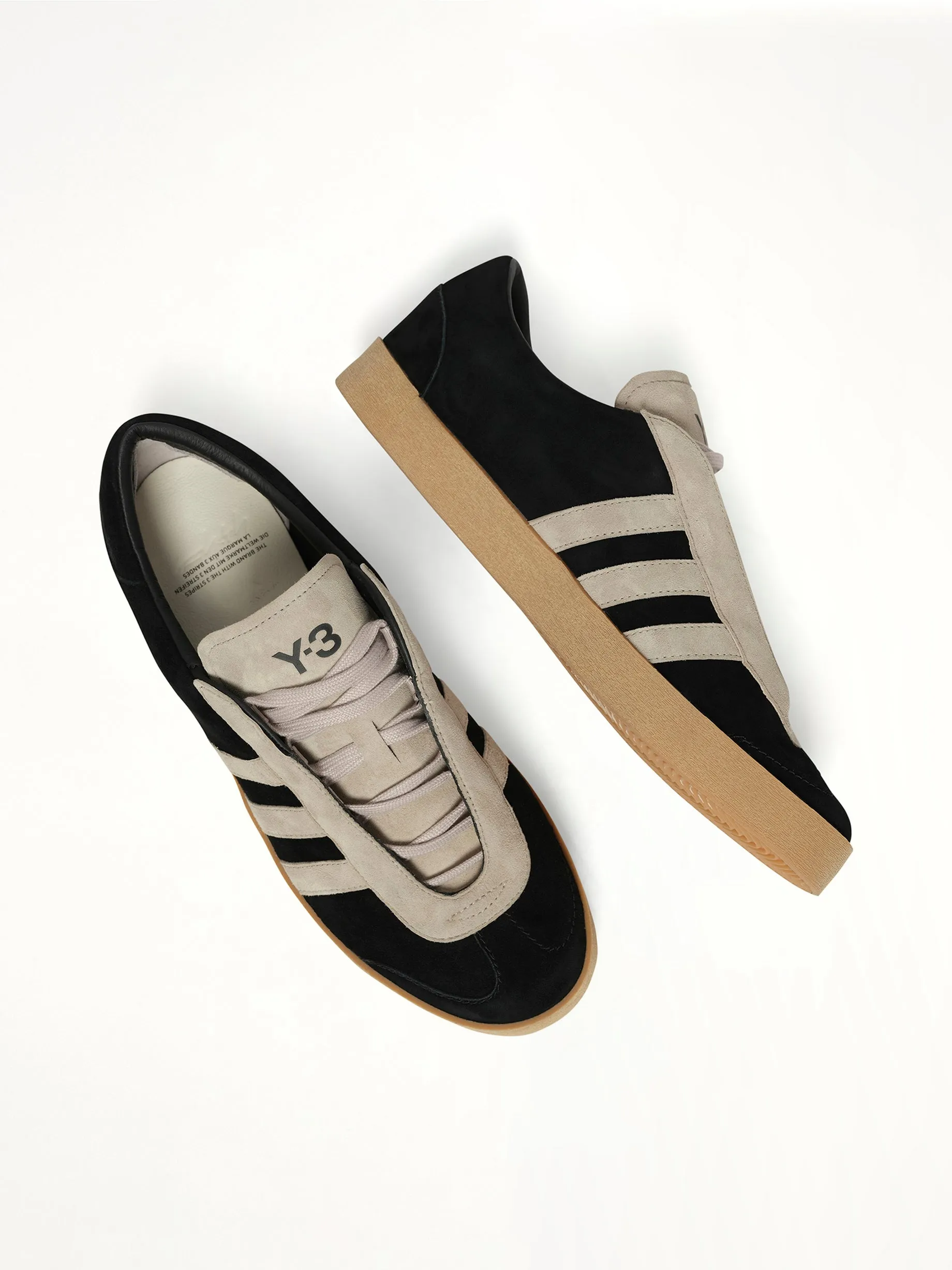 Y-3 Gazelle in Black/Off White sold by MARAIS product image thumbnail 4