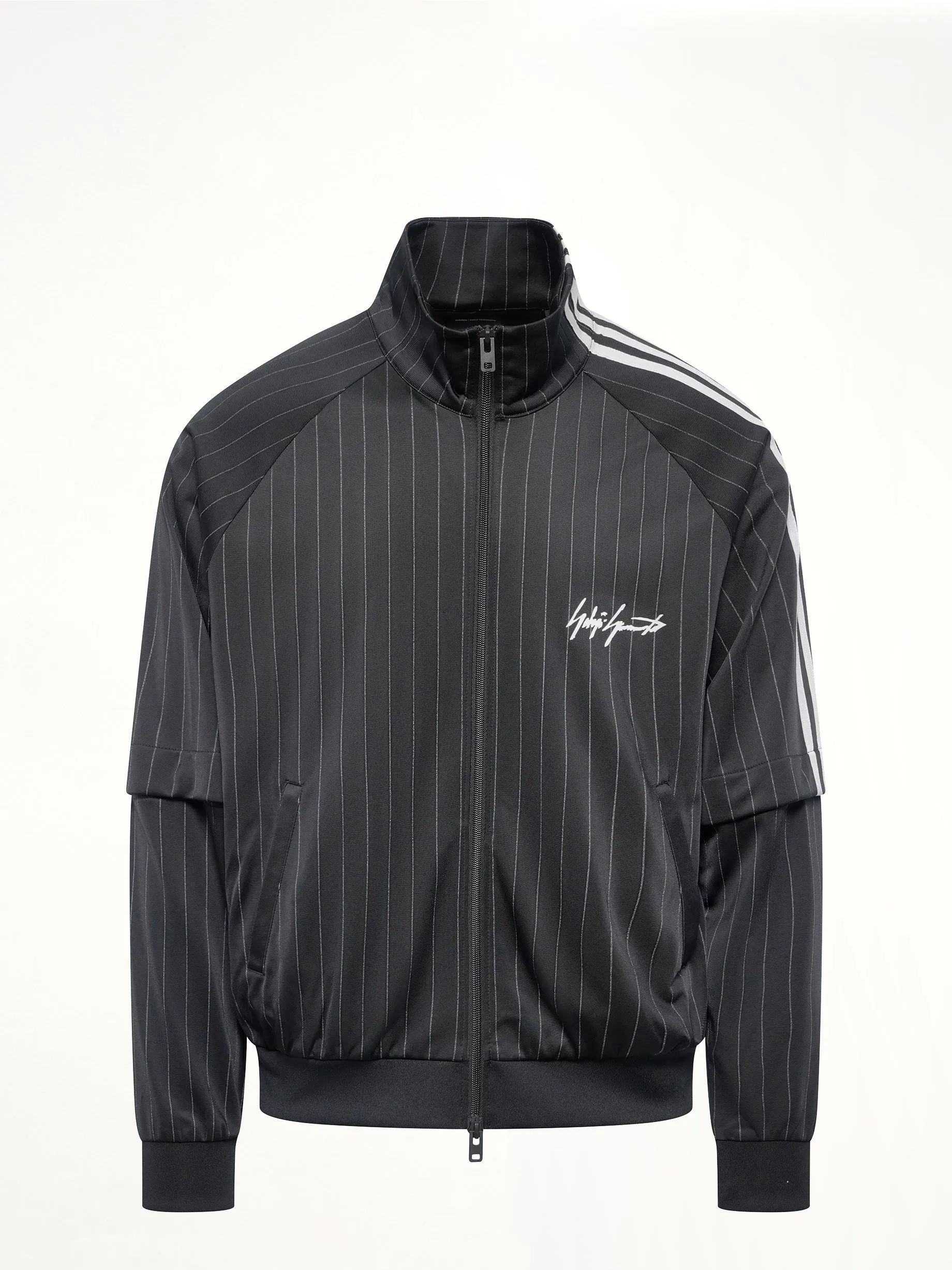 Pinstripe Track Top in Black sold by MARAIS product image thumbnail 2