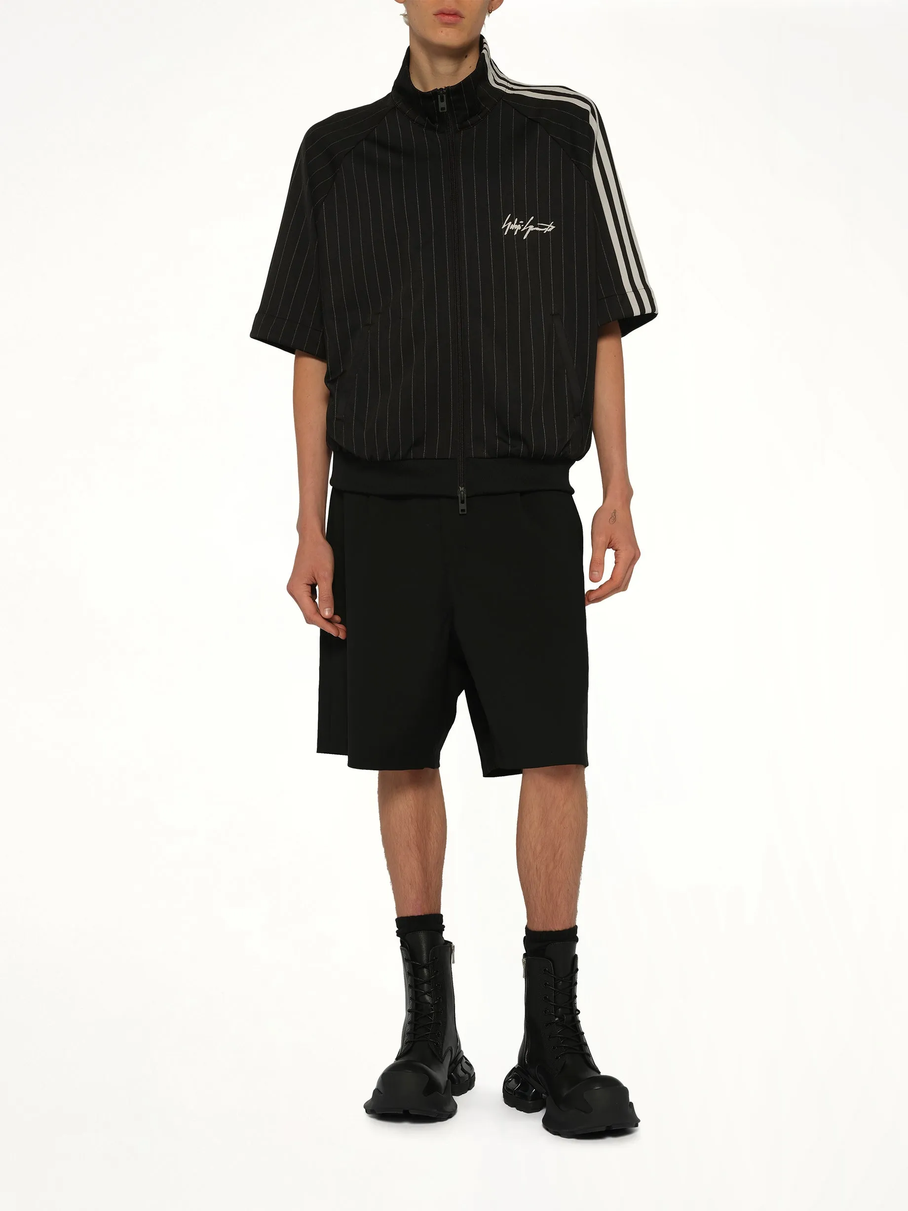 Pinstripe Track Top in Black sold by MARAIS product image thumbnail 4