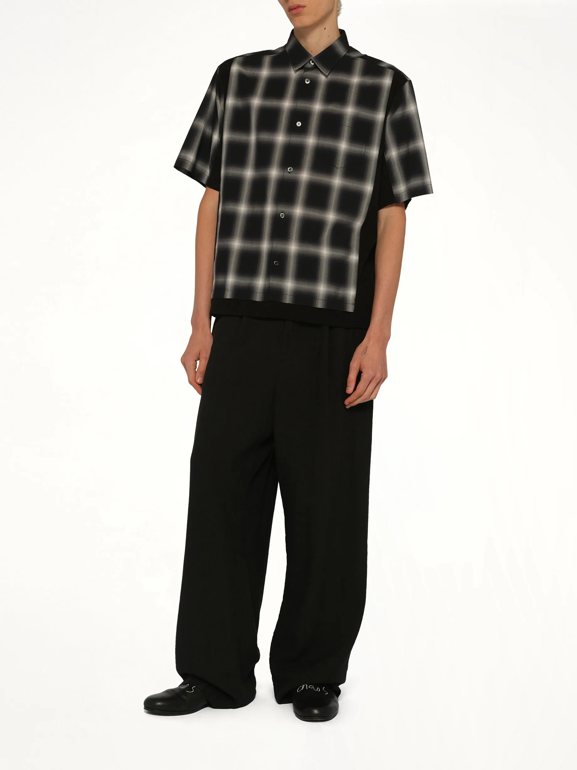 Combo Check SS Shirt in Black sold by MARAIS product image thumbnail 4