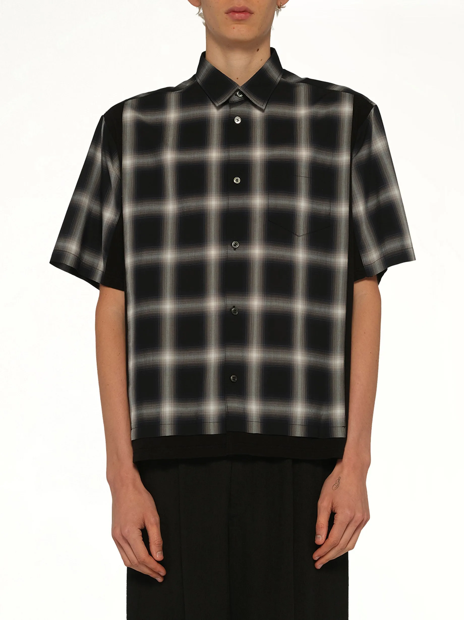 Combo Check SS Shirt in Black sold by MARAIS