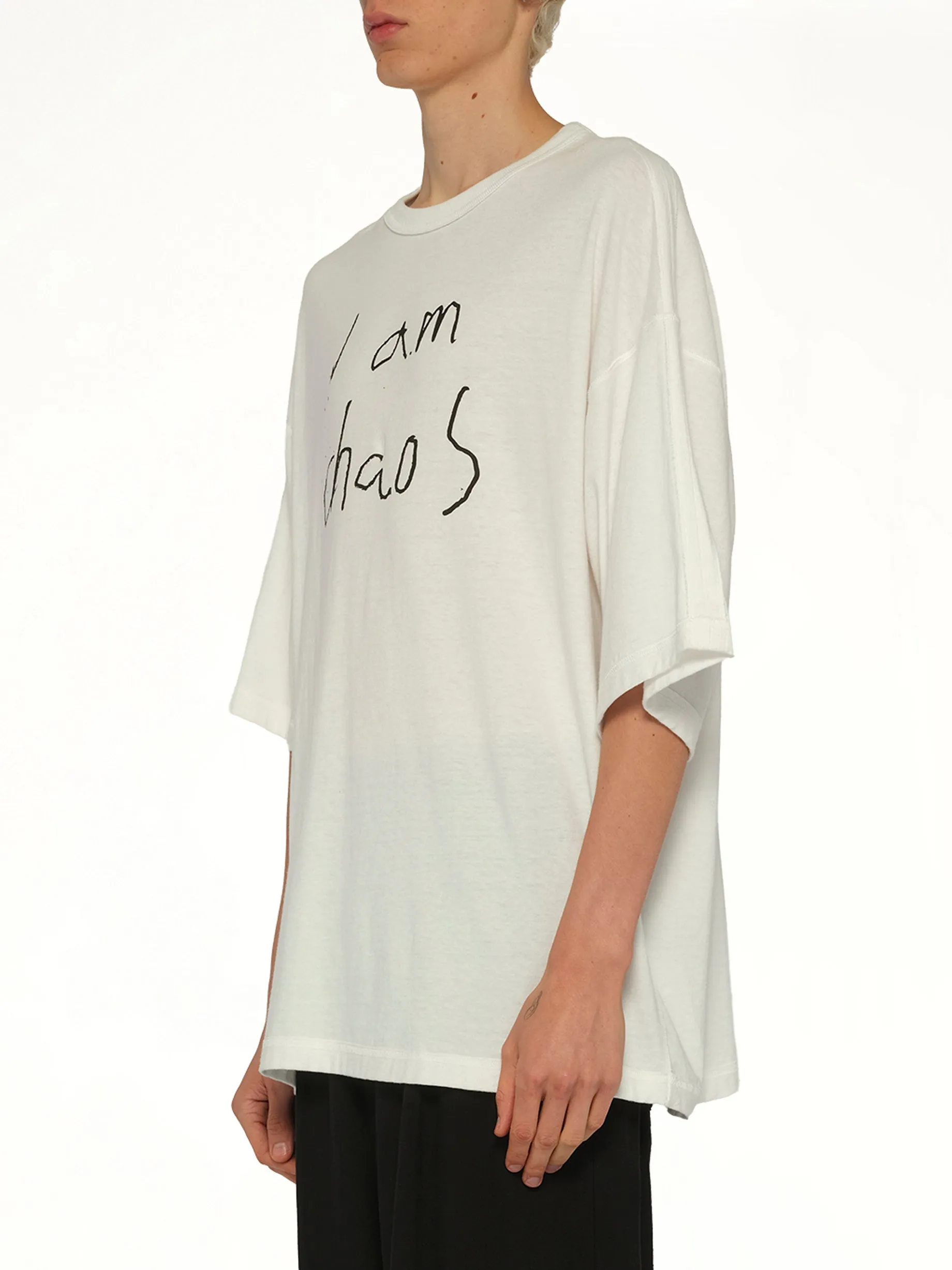 "I am Chaos" T-Shirt in Off White sold by MARAIS product image thumbnail 3