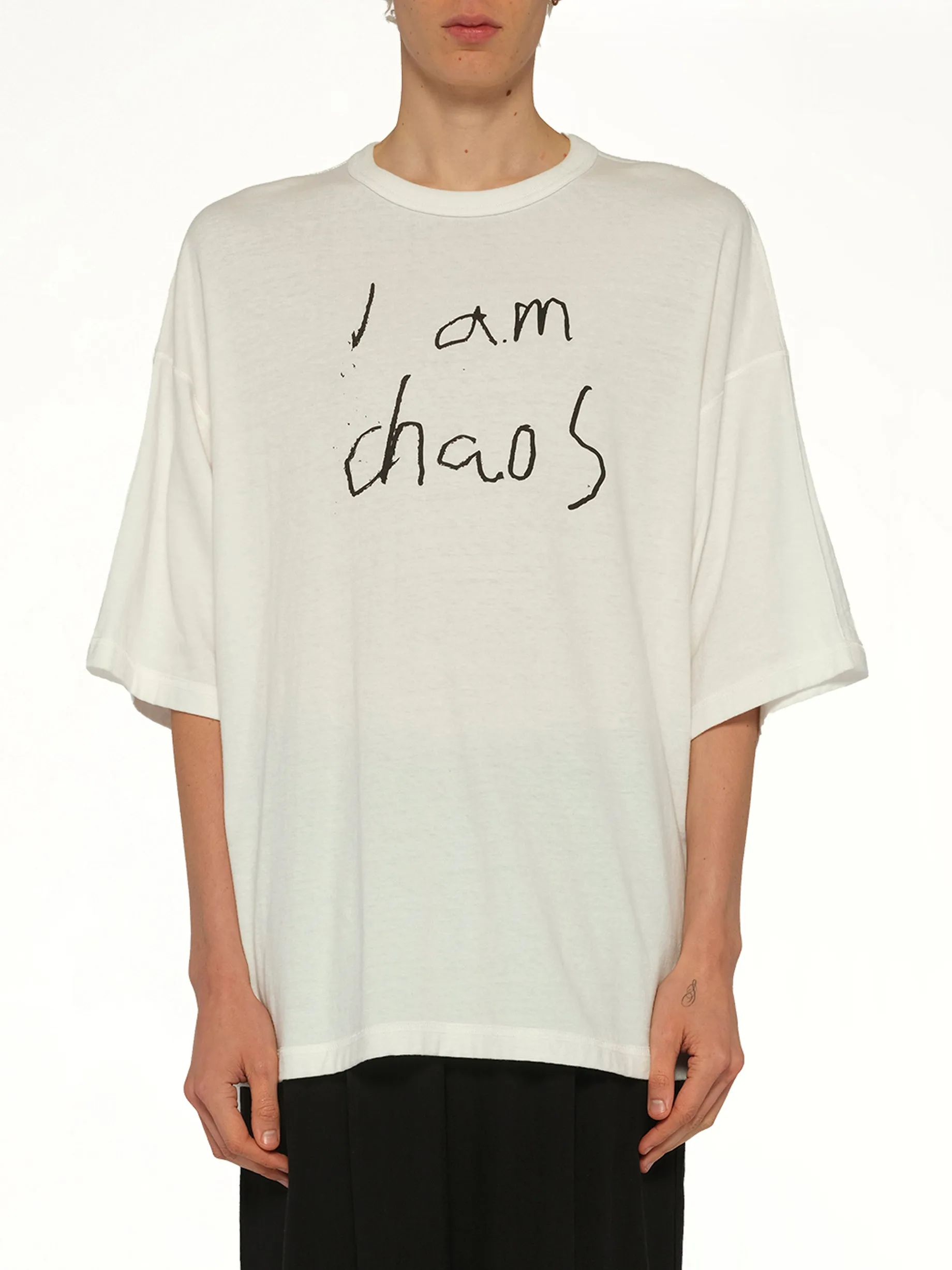 "I am Chaos" T-Shirt in Off White sold by MARAIS