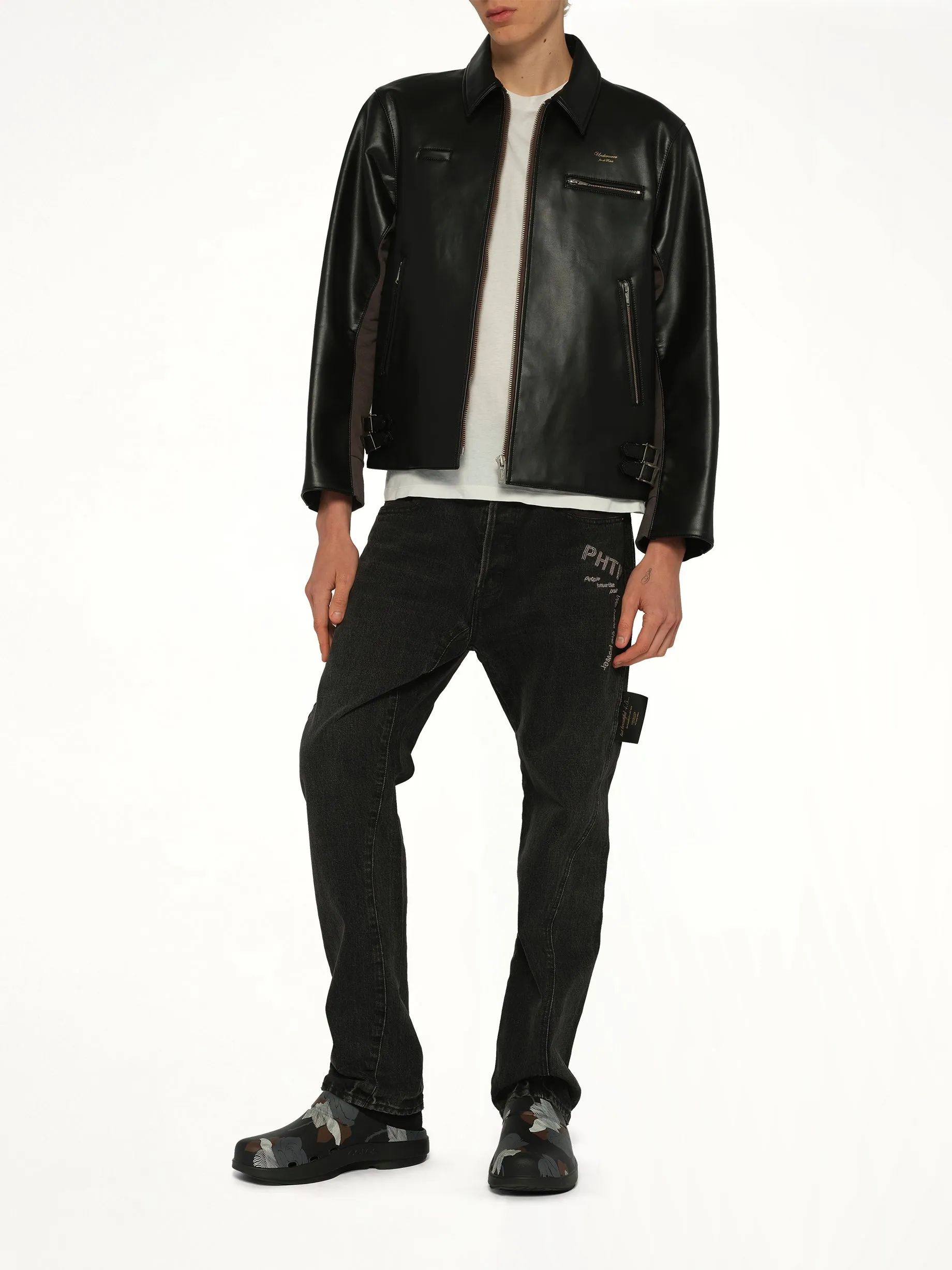 Faux Leather Blouson in Black sold by MARAIS product image thumbnail 4