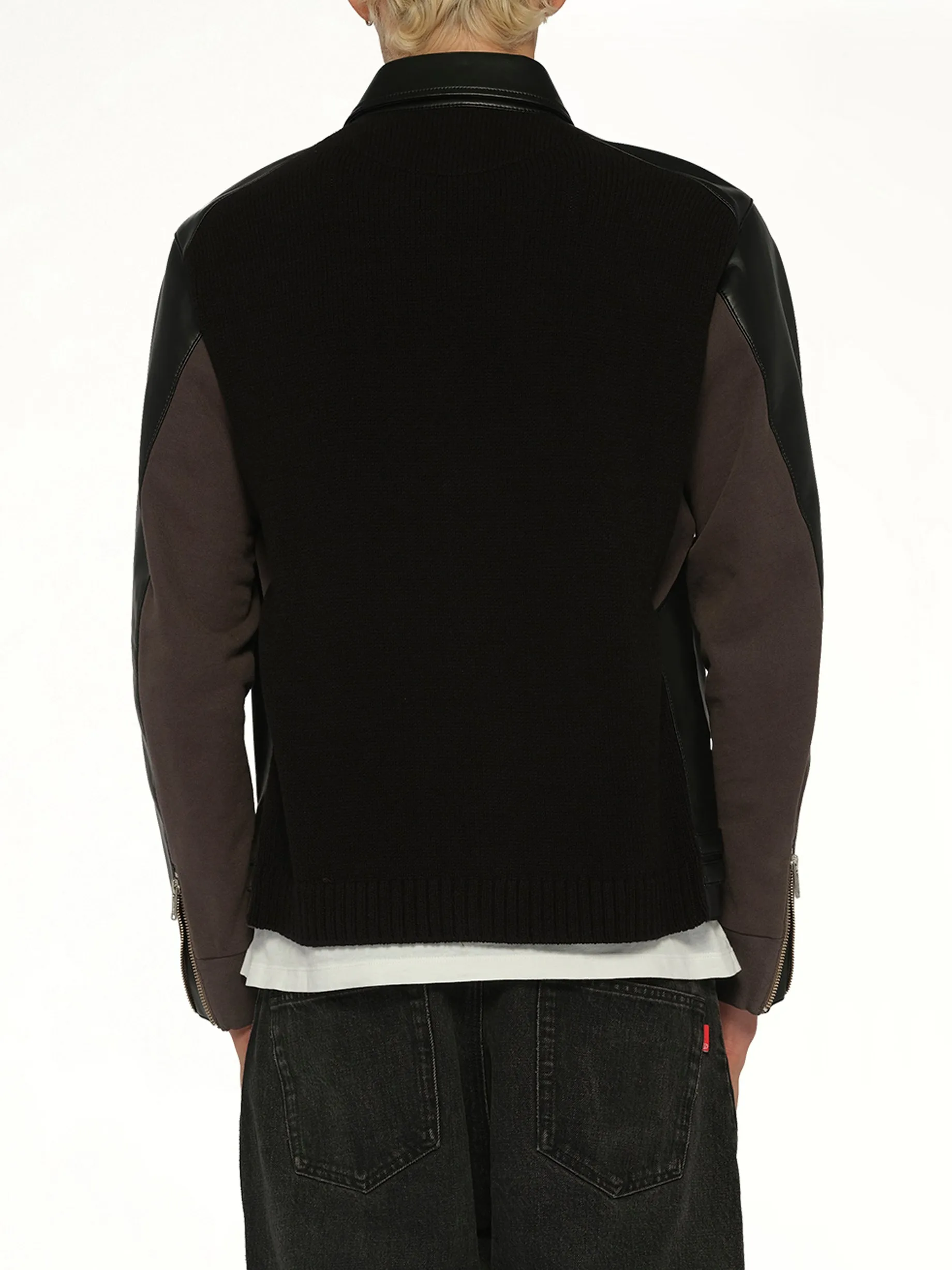 Faux Leather Blouson in Black sold by MARAIS product image thumbnail 5