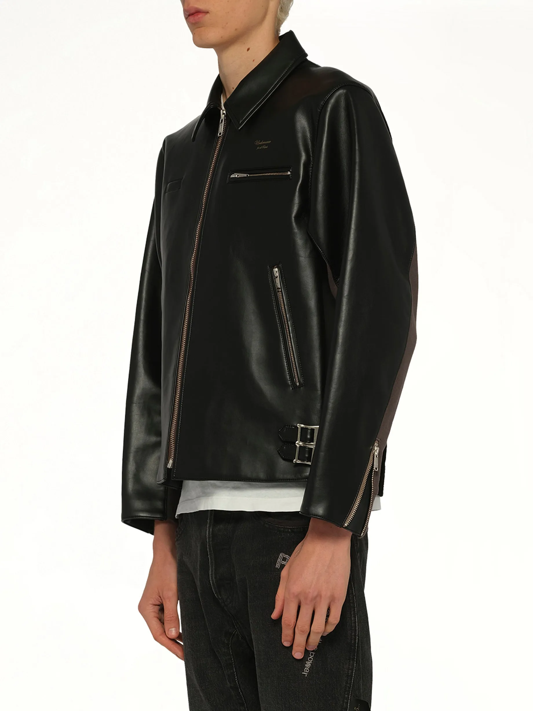 Faux Leather Blouson in Black sold by MARAIS product image thumbnail 3