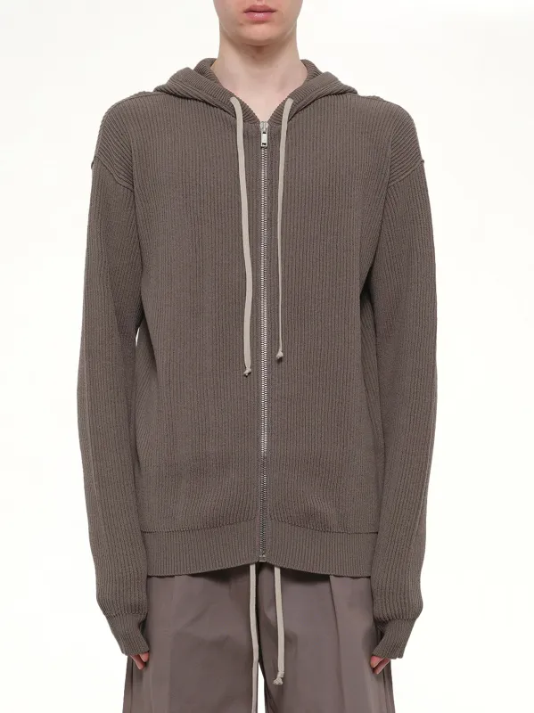 Zipped Hoodie in Dust made by Rick Owens