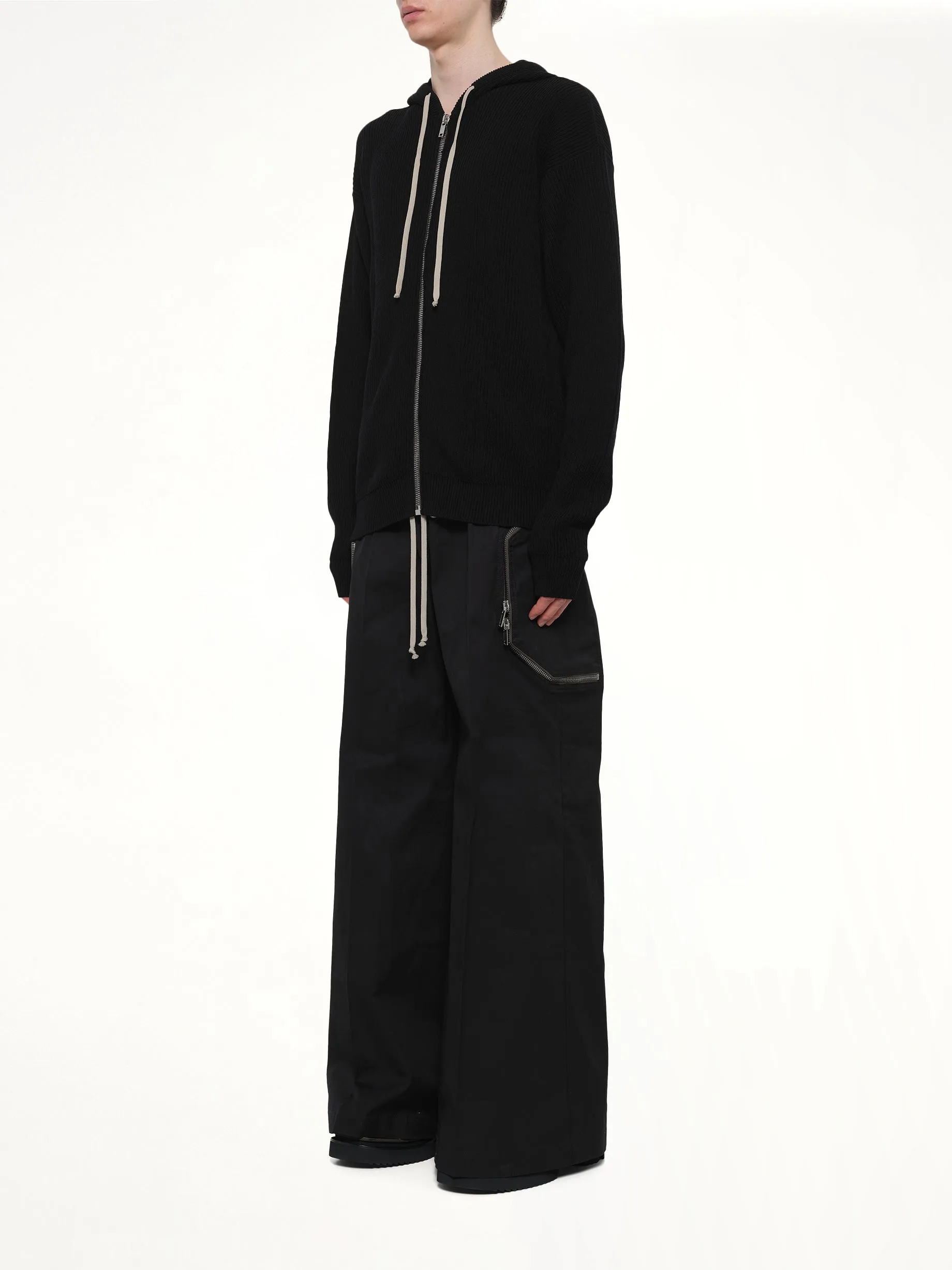 Zipped Hoodie in Black sold by MARAIS product image thumbnail 4