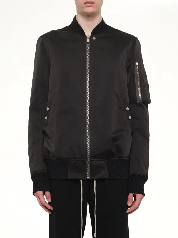Classic Flight Jacket in Black sold by MARAIS