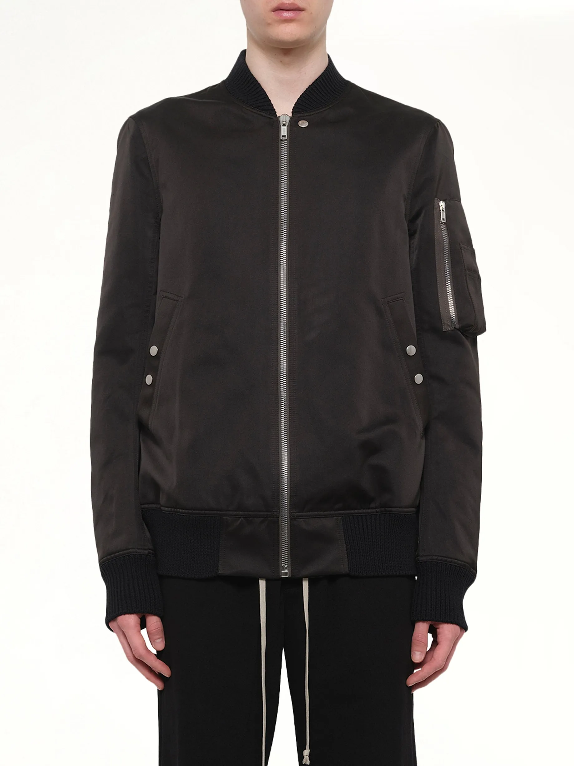 Classic Flight Jacket in Black sold by MARAIS