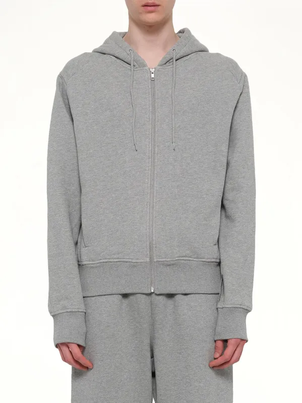 Slim Zip Up in Grey Marle made by Entire Studios