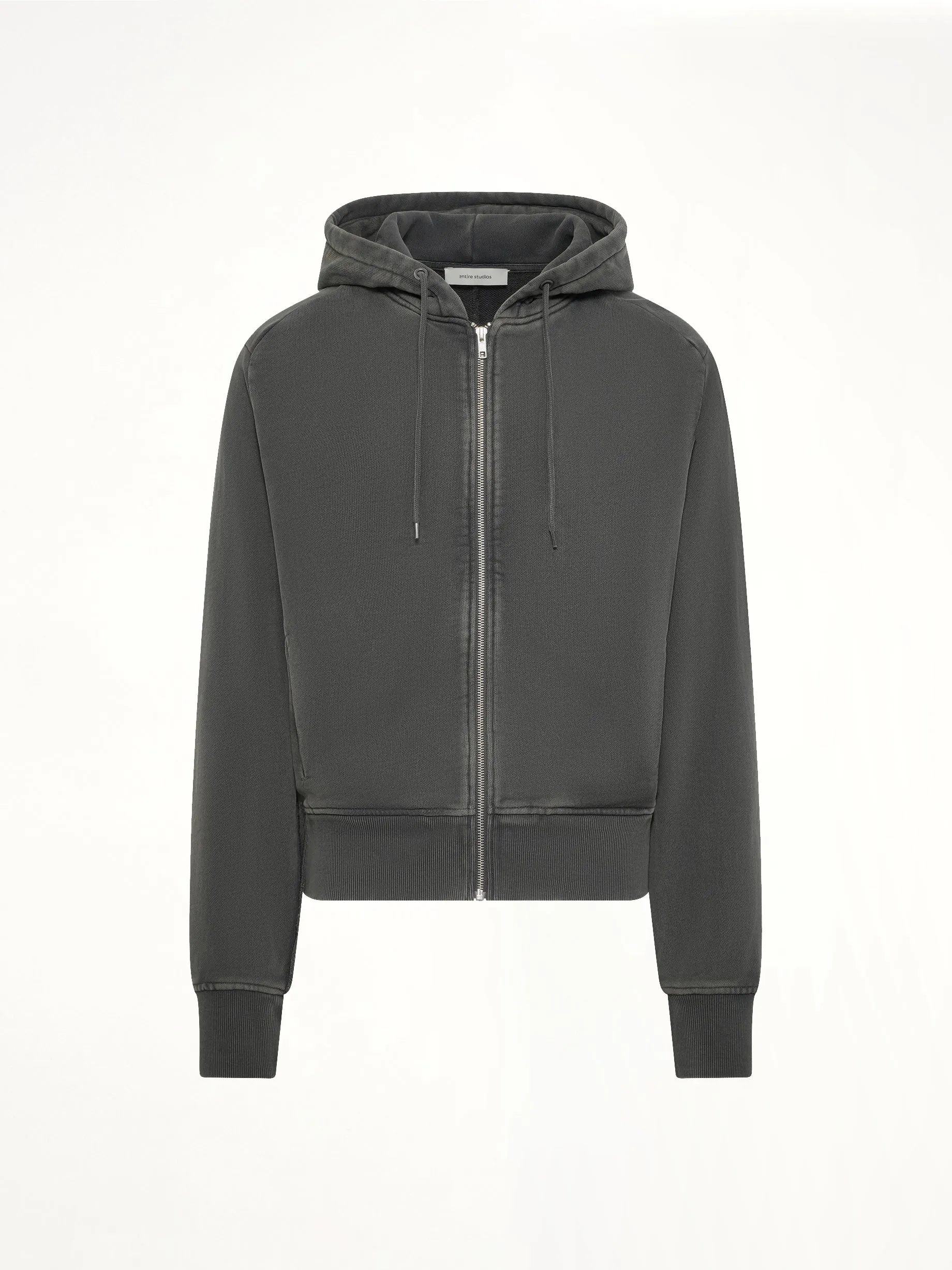 Slim Zip Up in Washed Black sold by MARAIS product image thumbnail 2