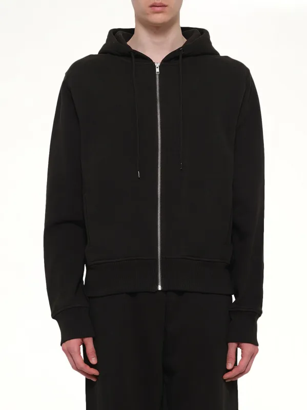 Slim Zip Up in Black made by Entire Studios