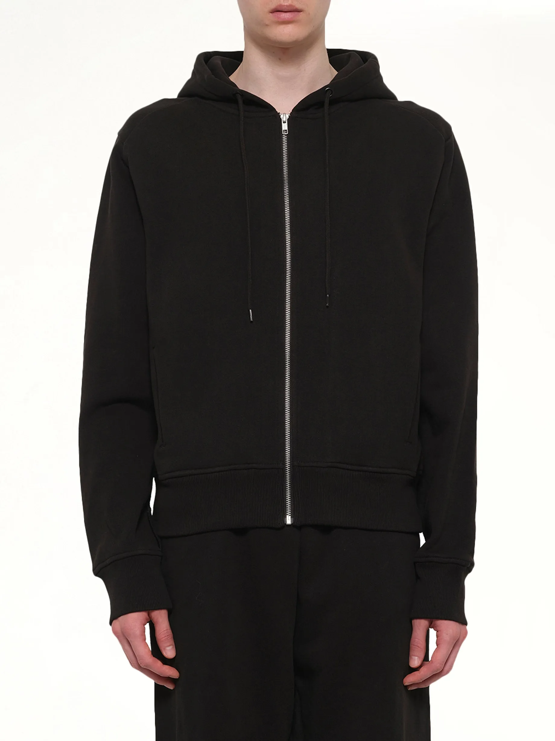 Slim Zip Up in Black sold by MARAIS