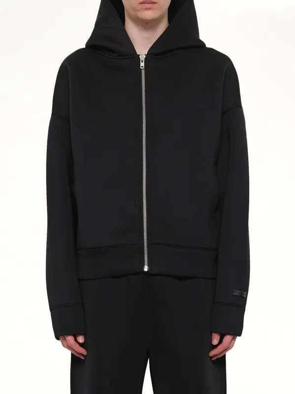 Scuba Zip Hood in Black made by Entire Studios