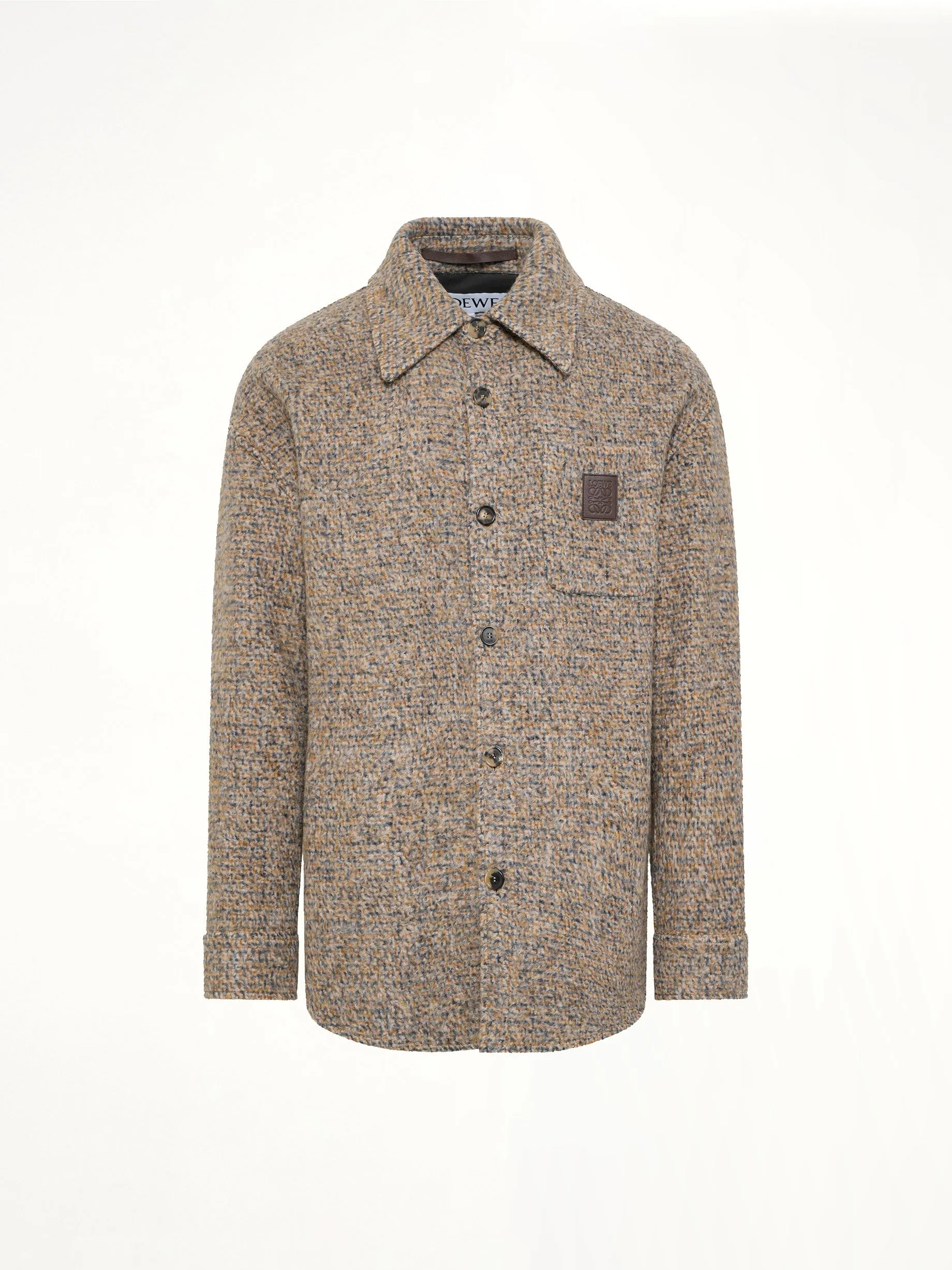 Overshirt in Beige/Blue Melange sold by MARAIS product image thumbnail 2