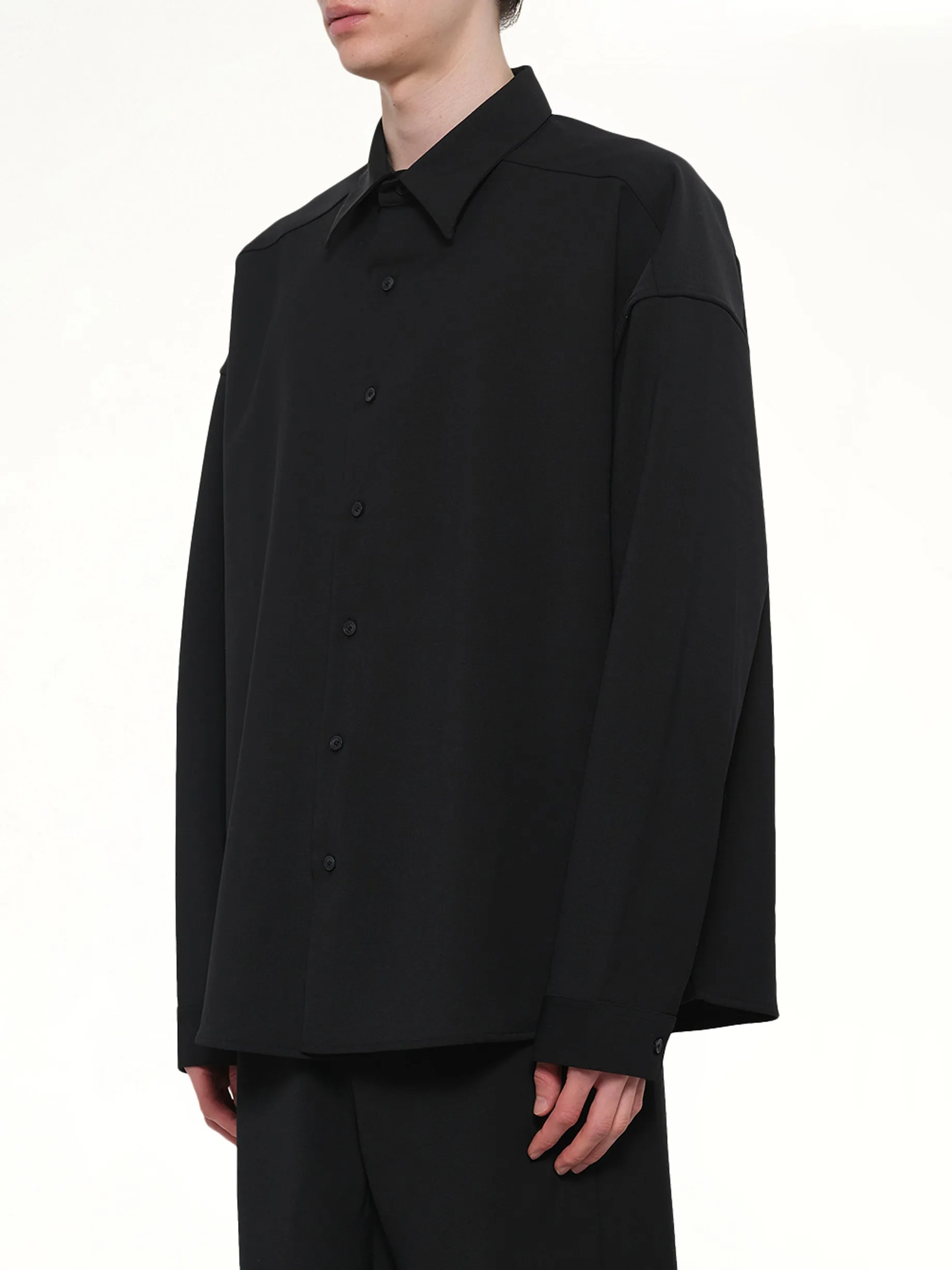 Miller Shirt in Black Wool sold by MARAIS product image thumbnail 3
