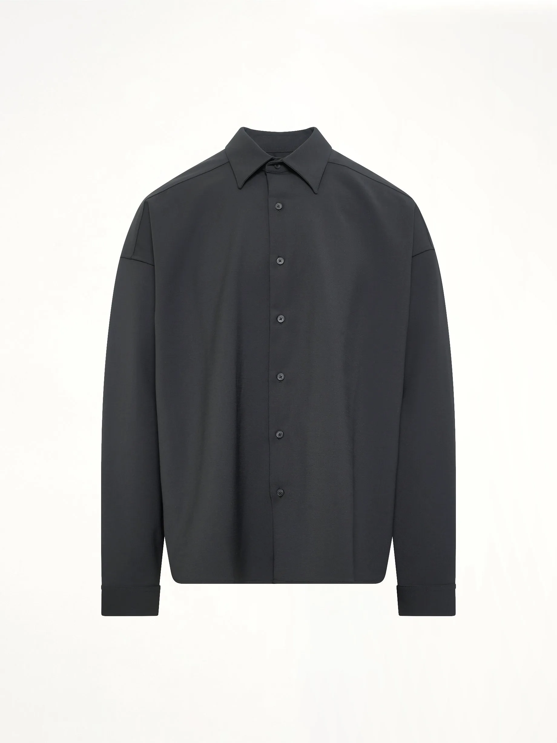 Miller Shirt in Black Wool sold by MARAIS product image thumbnail 2