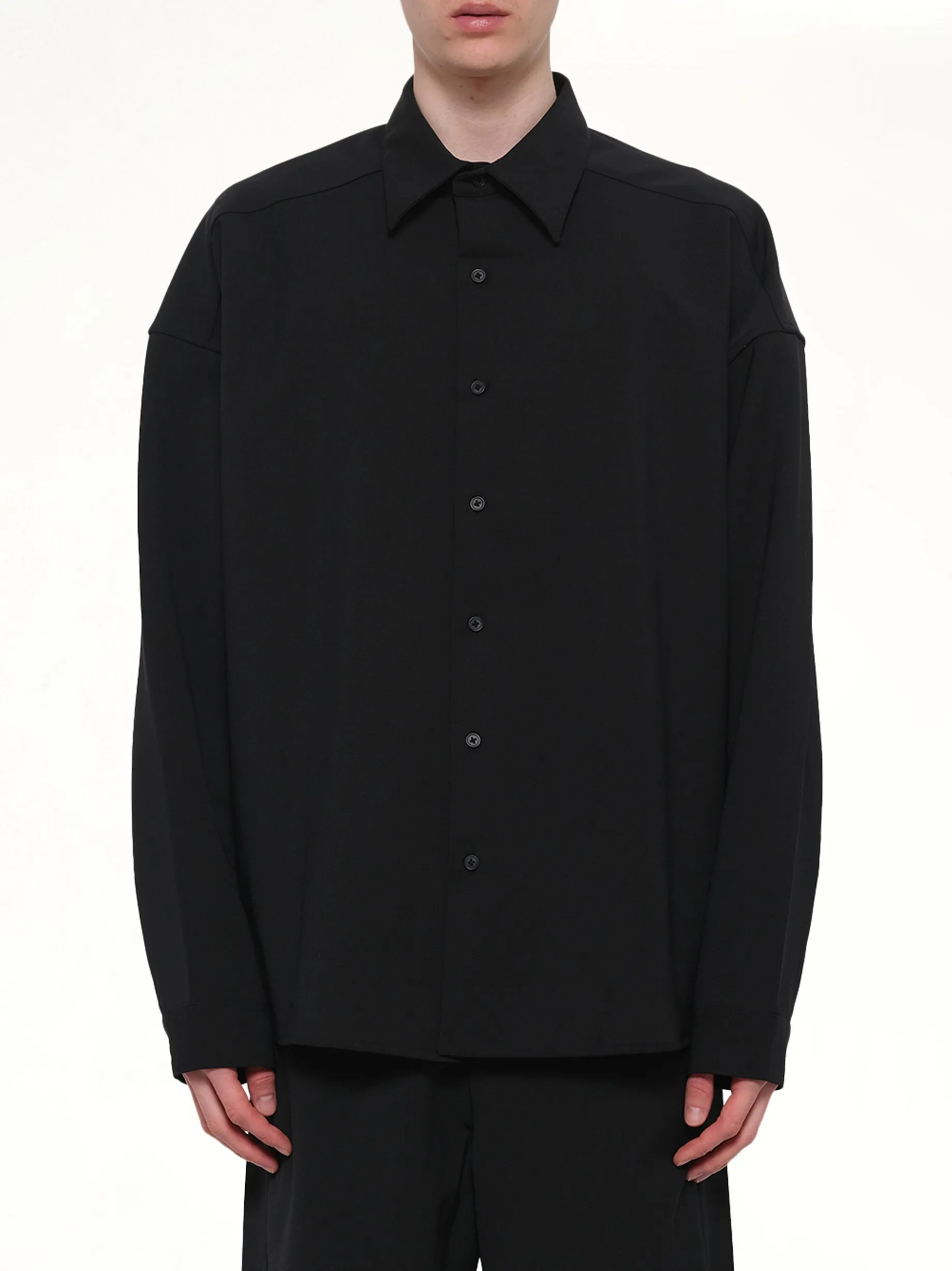 Miller Shirt in Black Wool sold by MARAIS