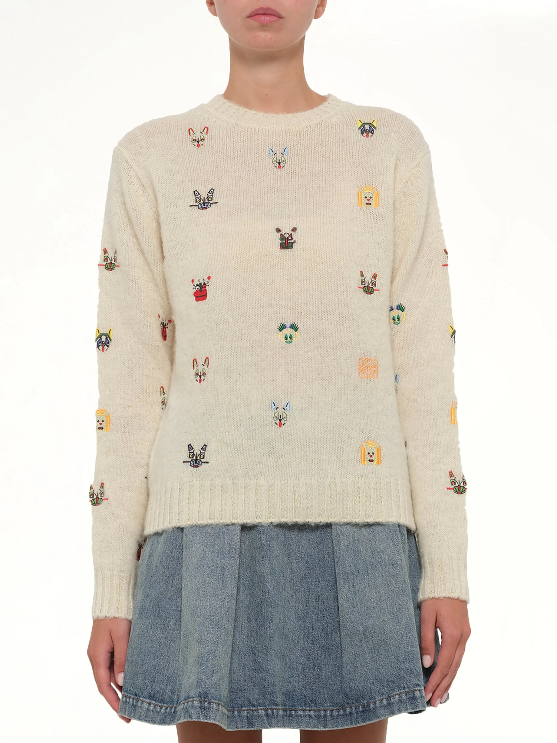 Louis Wain Sweater in White/Multicolour sold by MARAIS