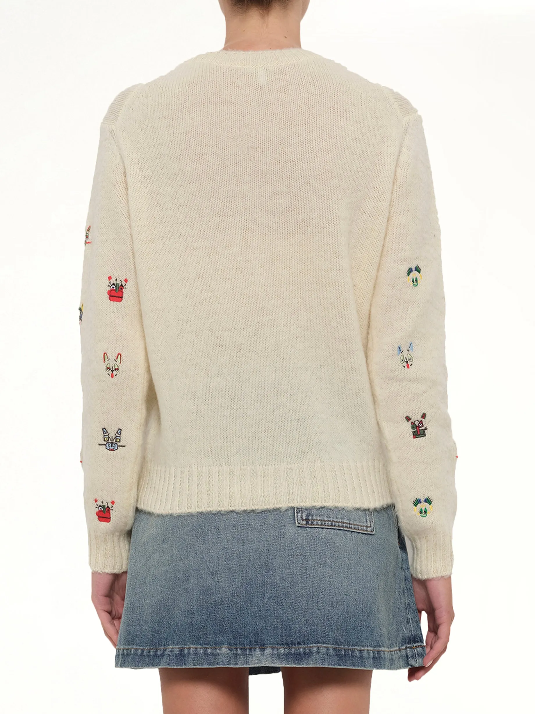 Louis Wain Sweater in White/Multicolour sold by MARAIS product image thumbnail 5