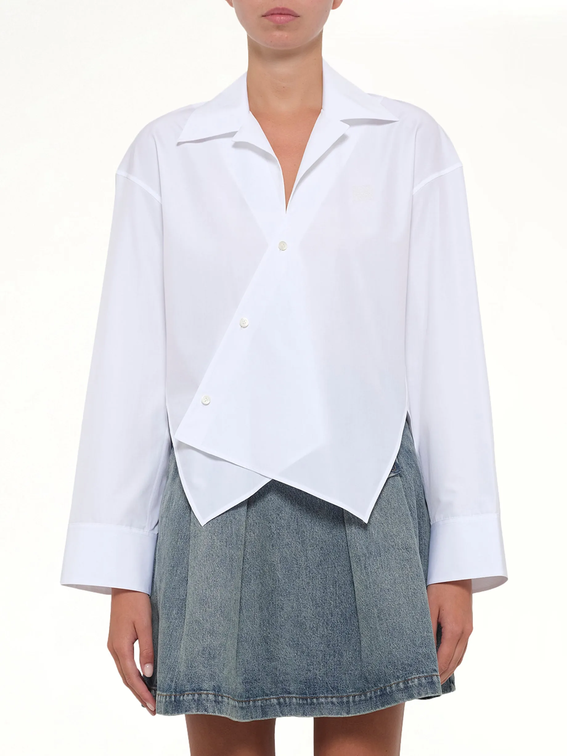 Fold Shirt in White sold by MARAIS