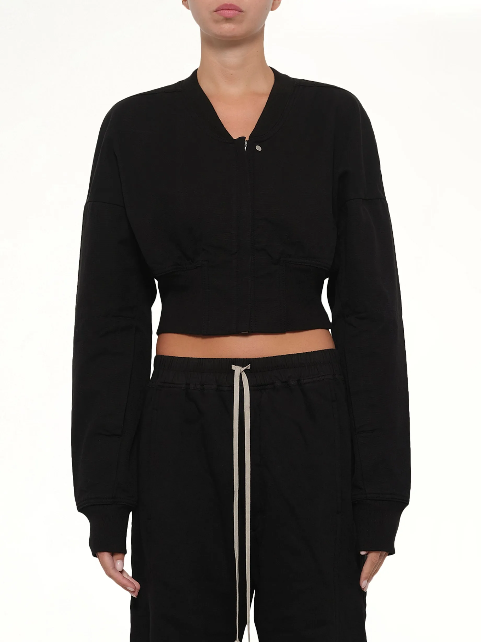 Flight Jacket Cropped in Black sold by MARAIS