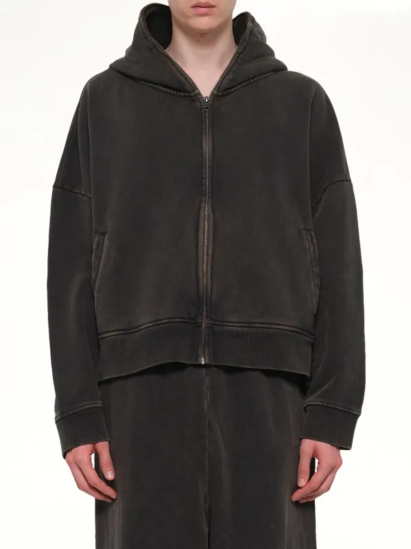 Eternal Zip in Washed Black made by Entire Studios