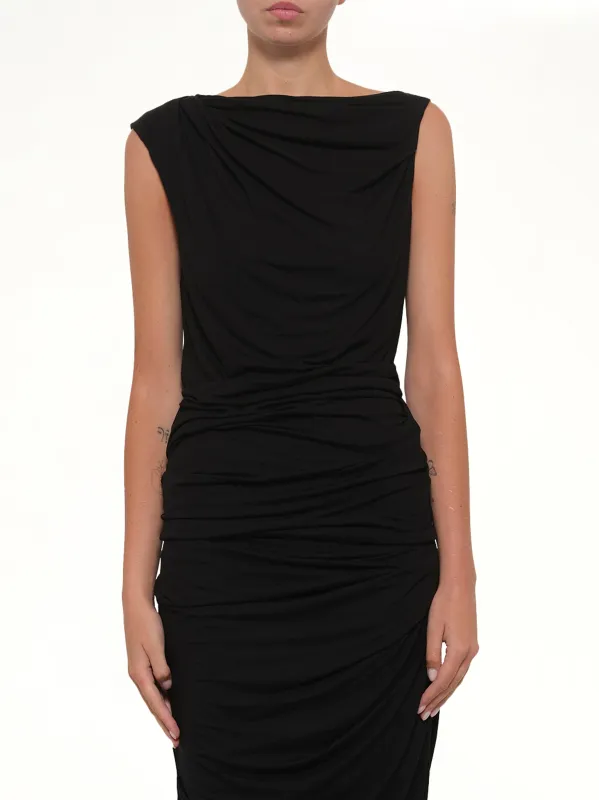 Drape Tank in Black made by Entire Studios