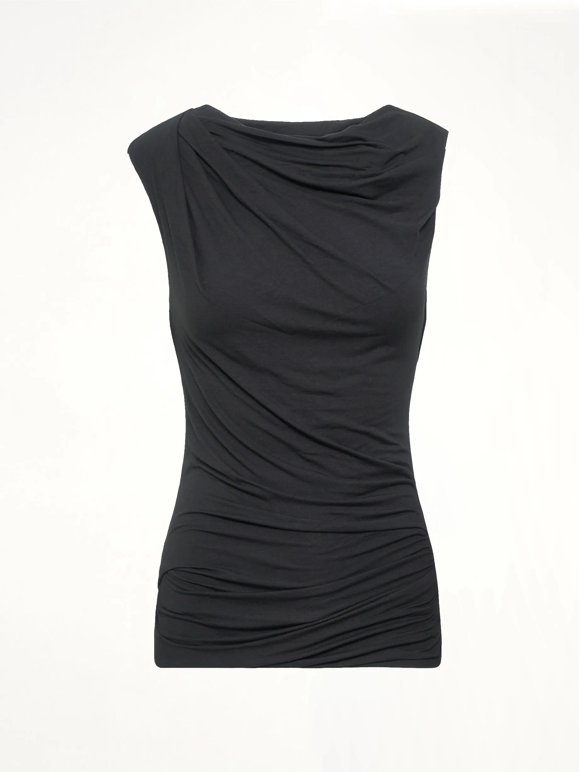 Drape Tank in Black sold by MARAIS product image thumbnail 2