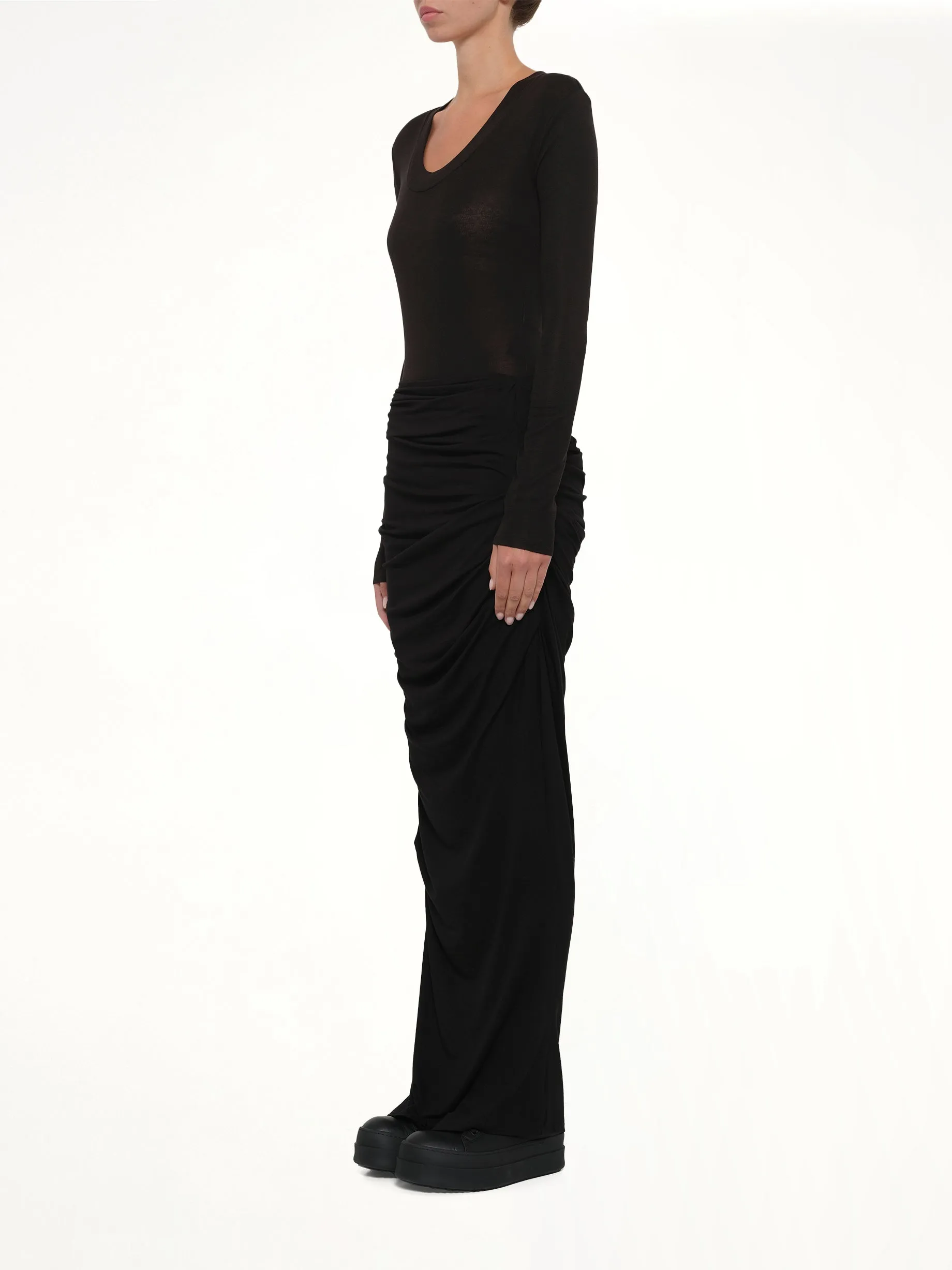 Drape Skirt in Black sold by MARAIS product image thumbnail 4