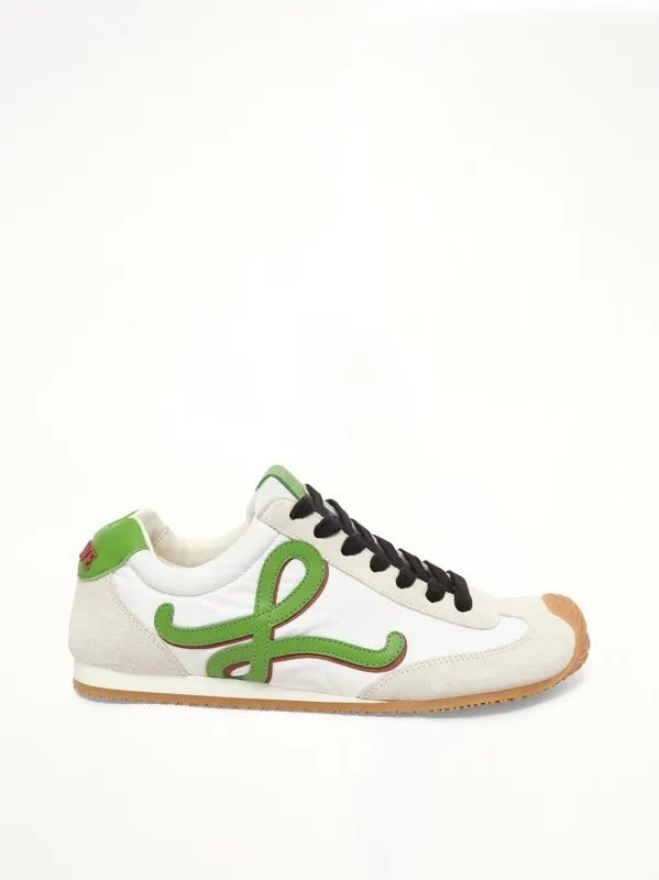 Ballet Runner 2.0 Louis Wain Sneaker in White/Green made by Loewe
