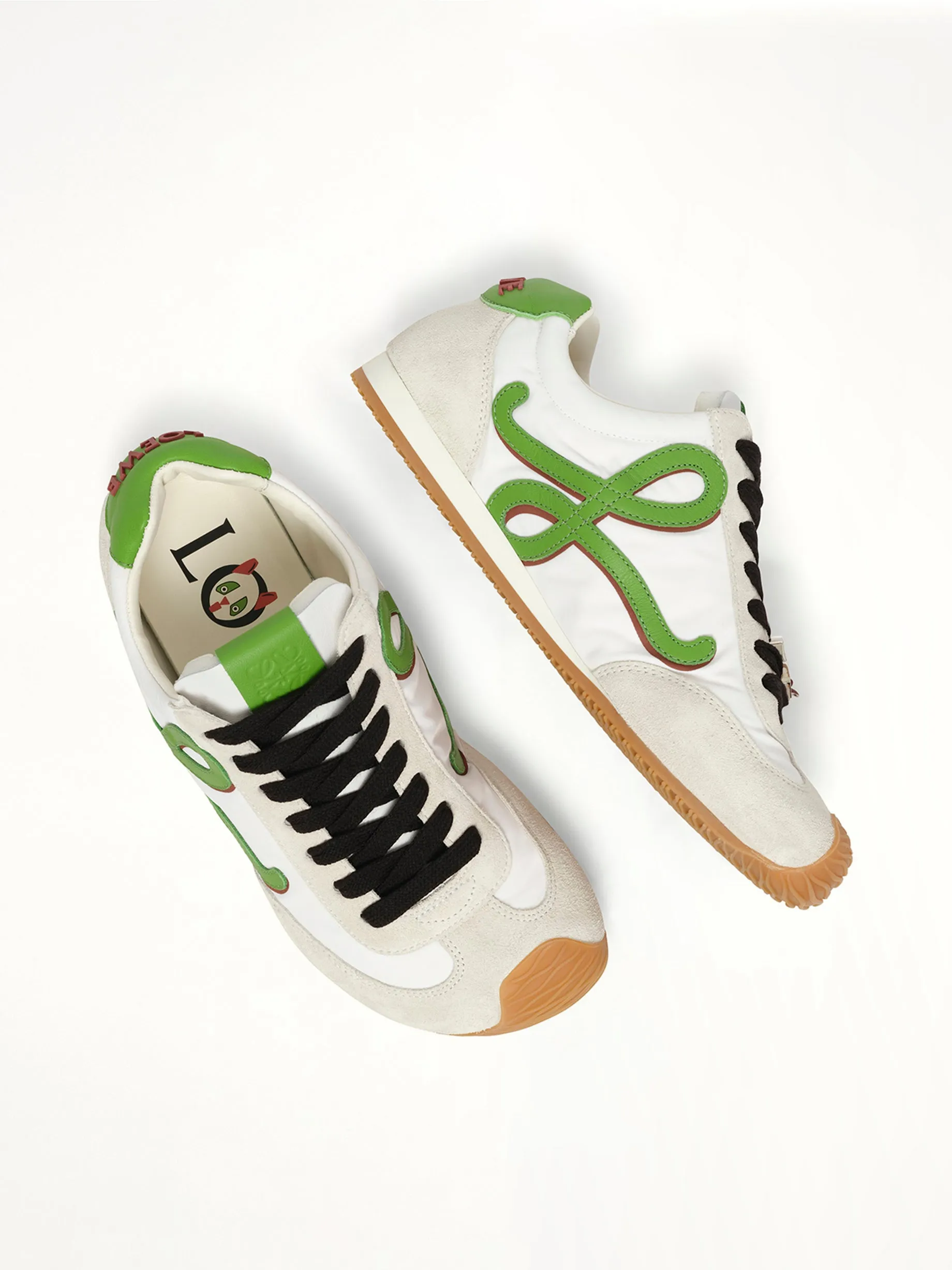 Ballet Runner 2.0 Louis Wain Sneaker in White/Green sold by MARAIS product image thumbnail 4