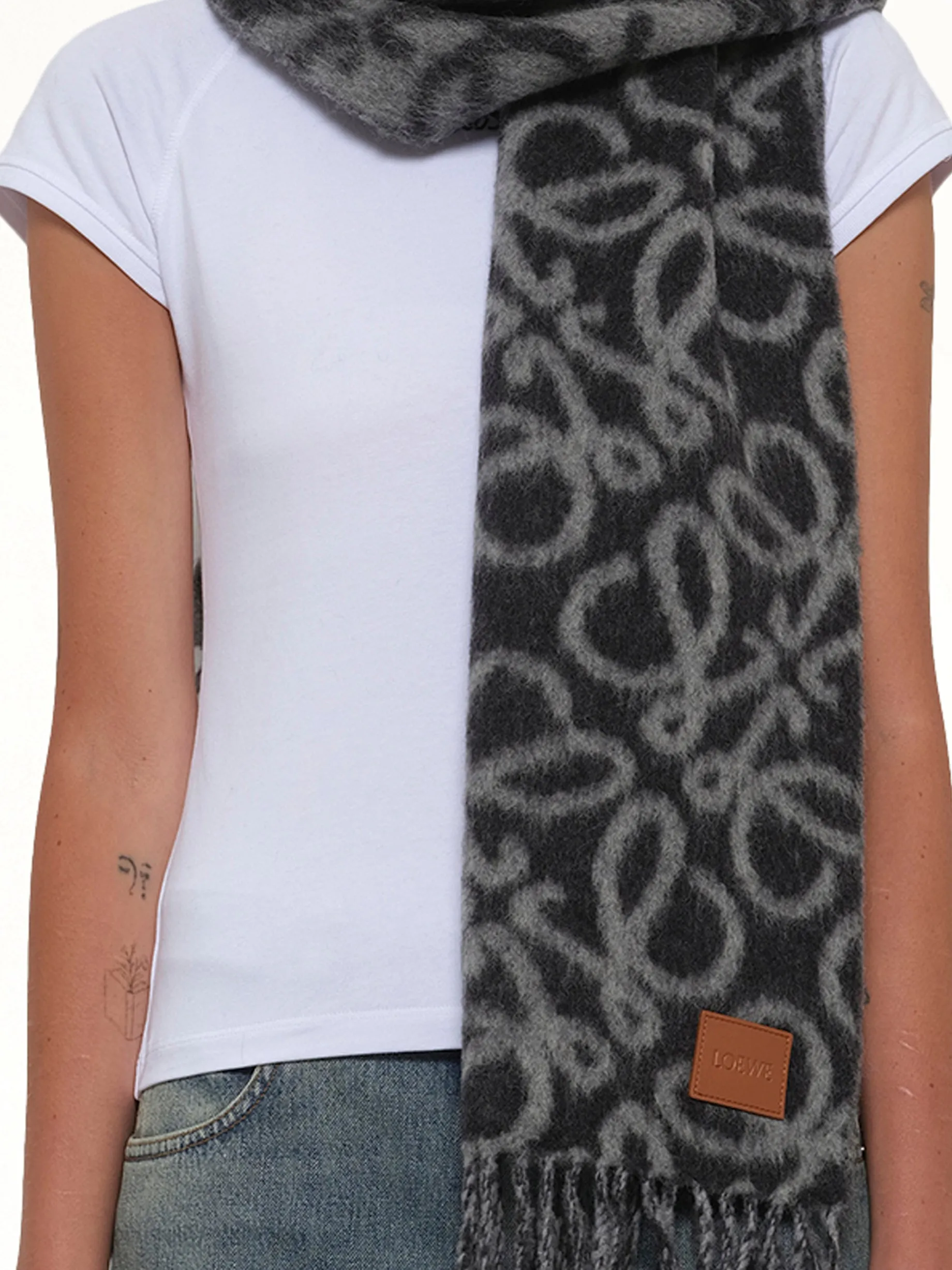 Anagram Scarf in Black/Grey sold by MARAIS product image thumbnail 2
