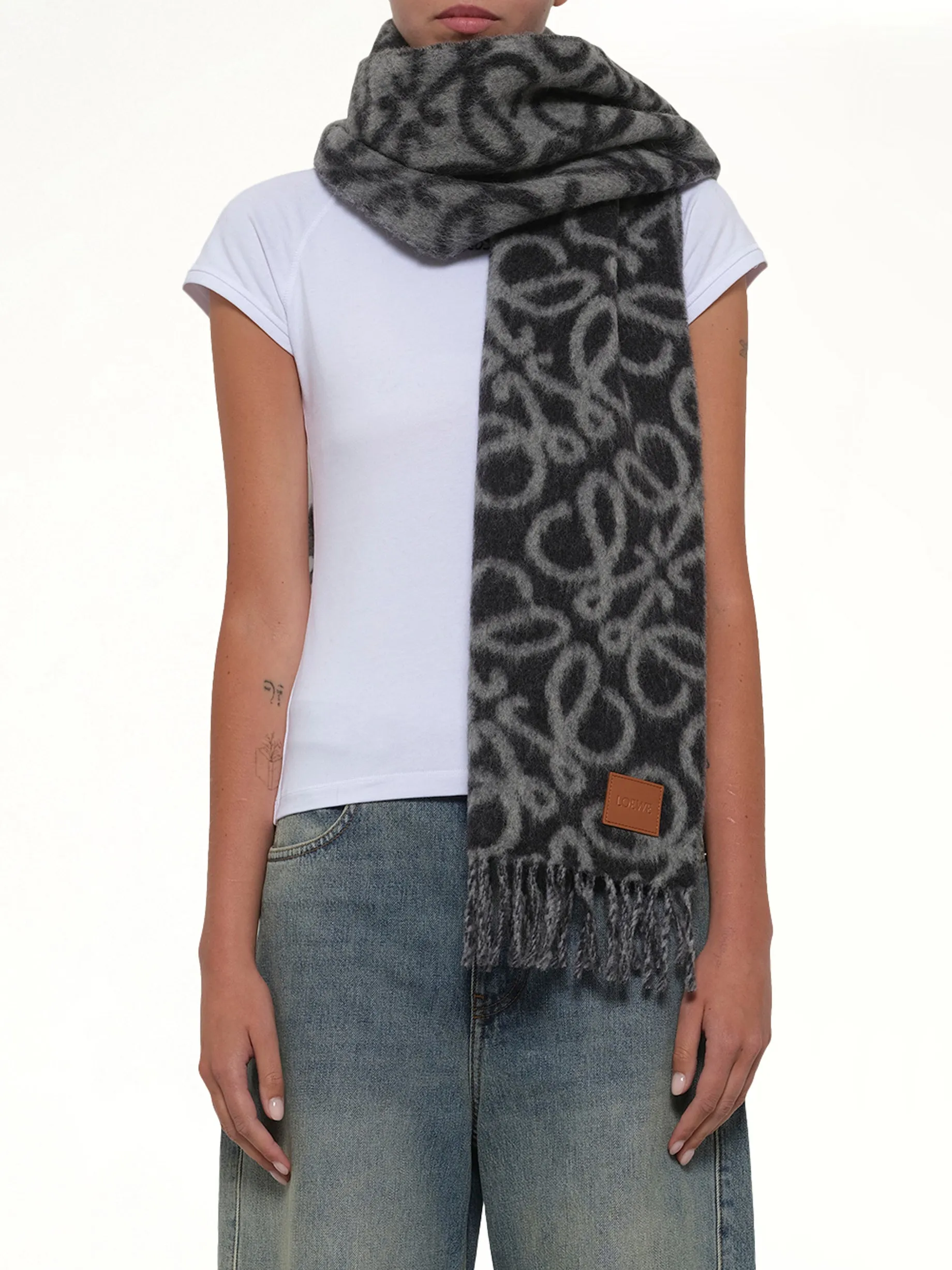 Anagram Scarf in Black/Grey sold by MARAIS product image thumbnail 3