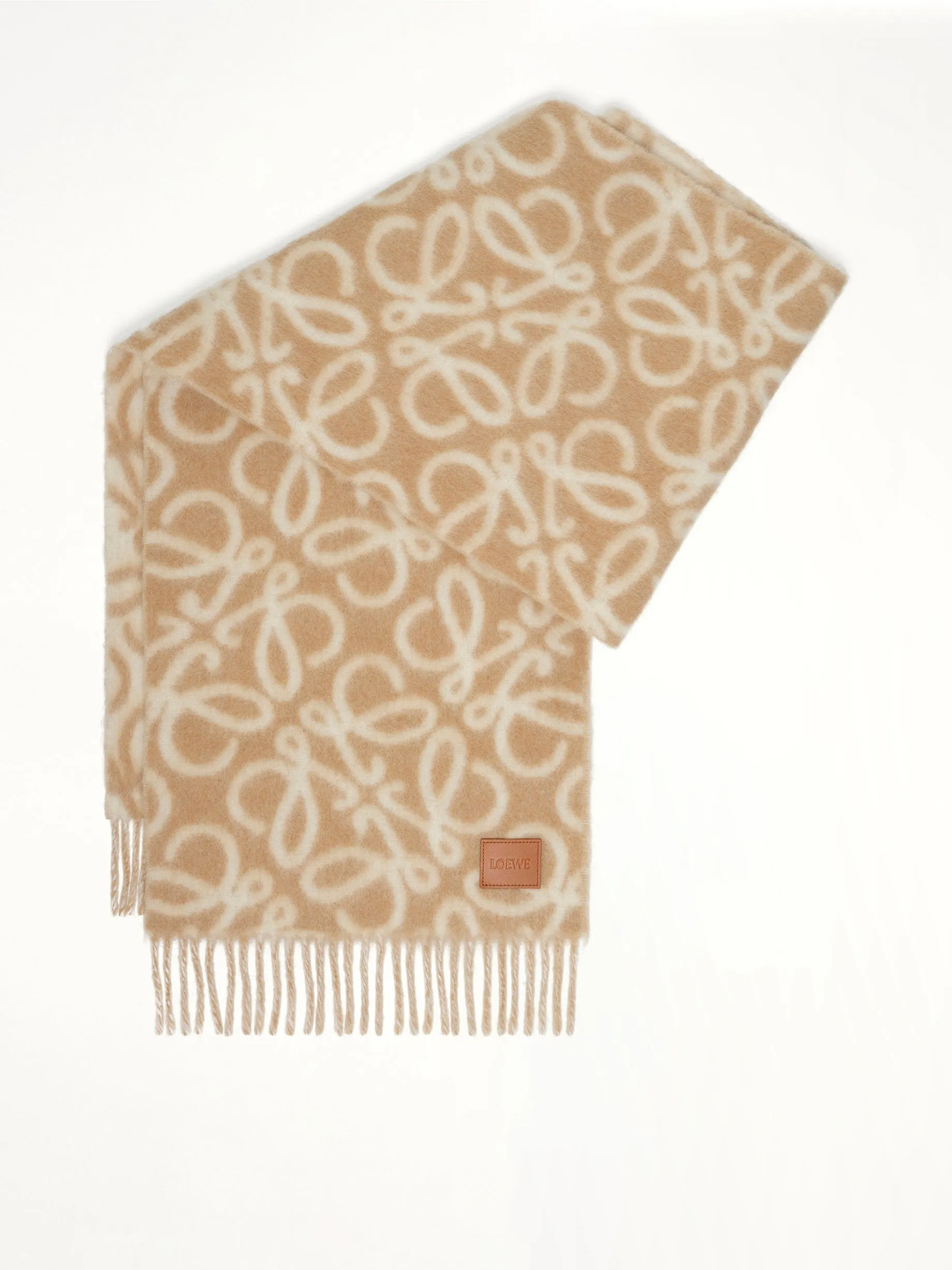 Anagram Scarf in Beige/White sold by MARAIS product image thumbnail 4